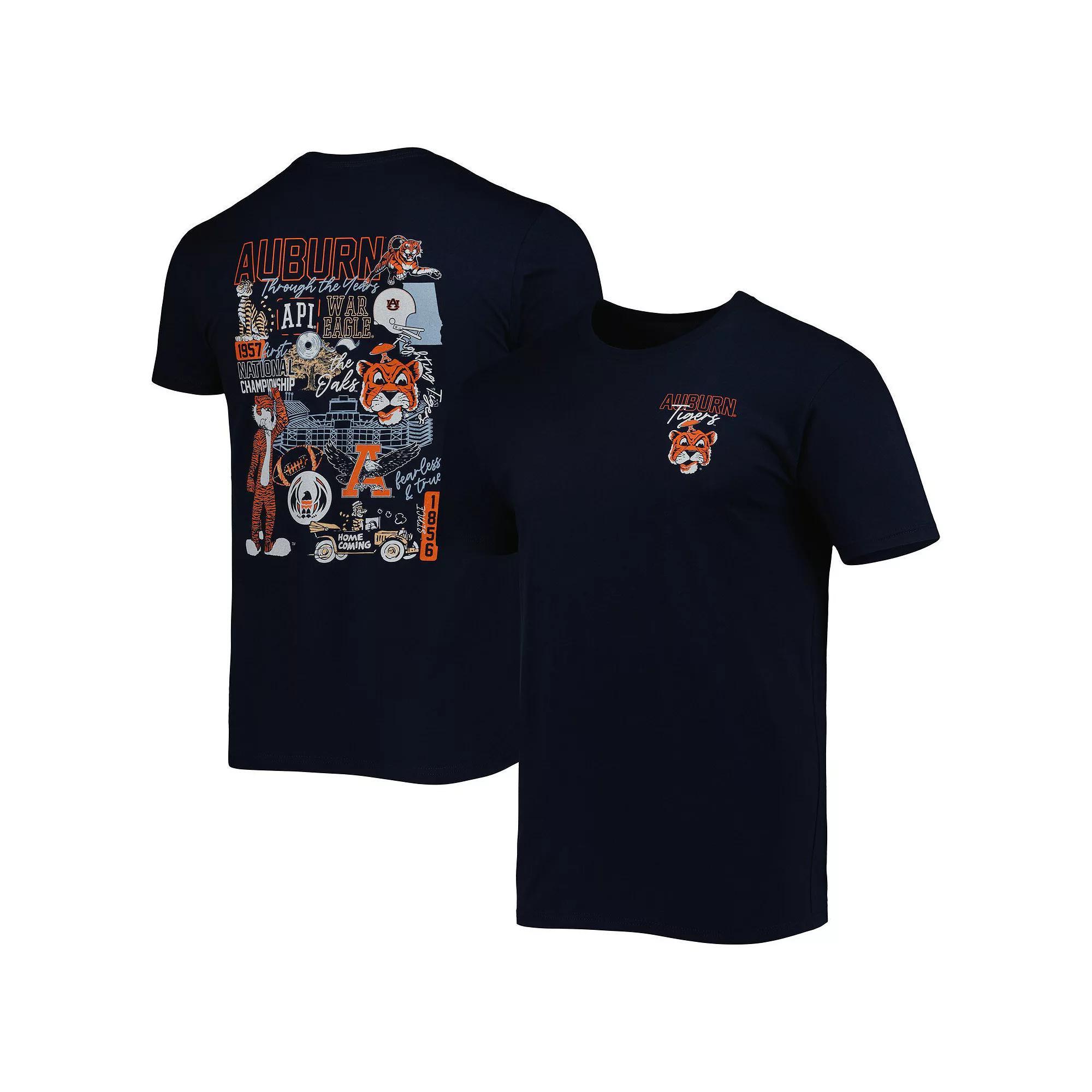 Mens Auburn Tigers Vintage Through the Years 2-Hit T-Shirt Blue Product Image