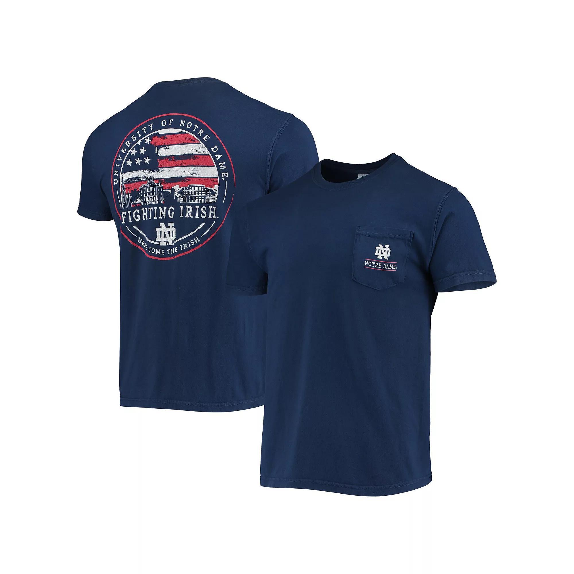 Men's Navy Notre Dame Fighting Irish Campus Americana T-Shirt, Size: Medium, Blue Product Image