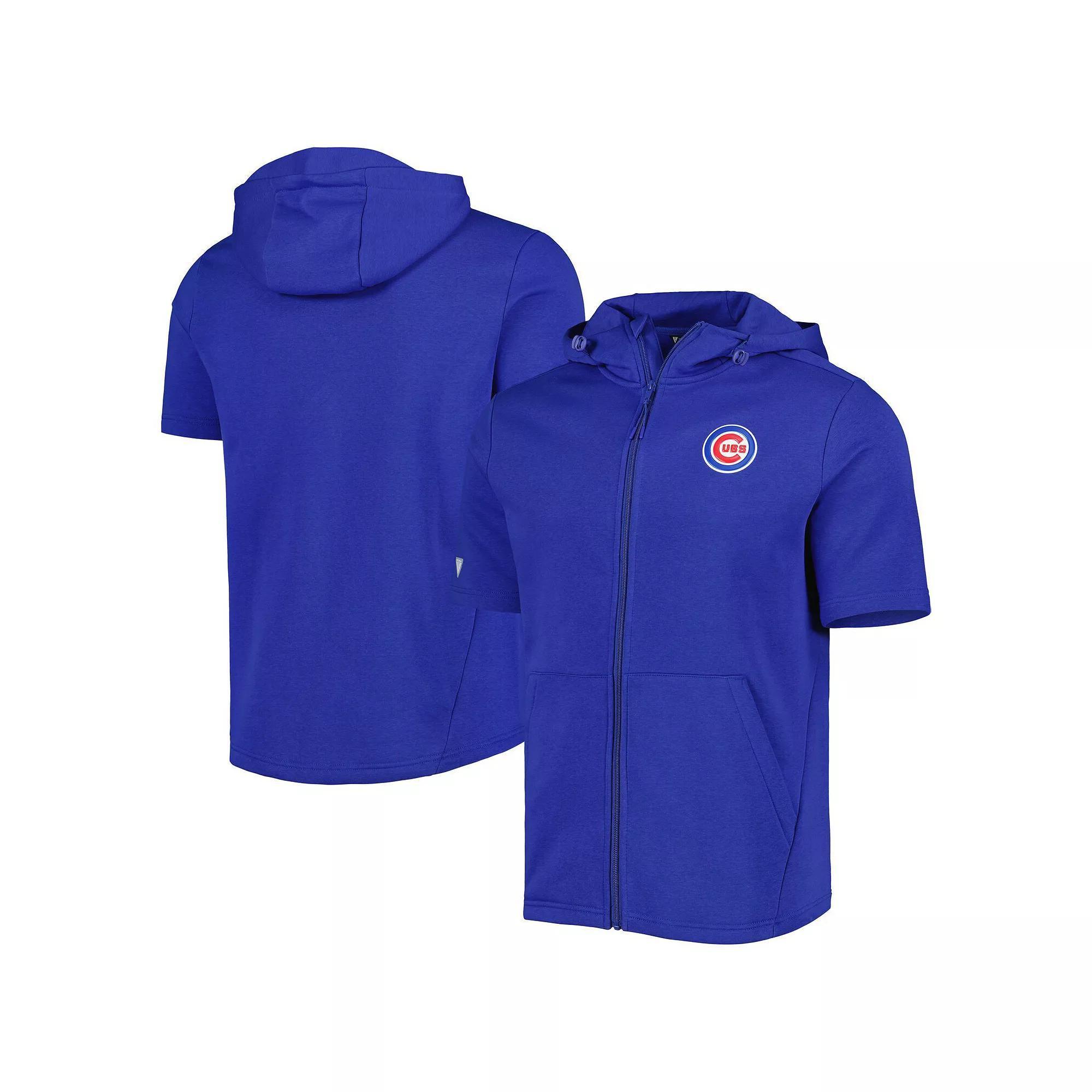 Men's Levelwear Royal Chicago Cubs Recruit Full-Zip Short Sleeve Hoodie, Size: Medium, Blue Product Image
