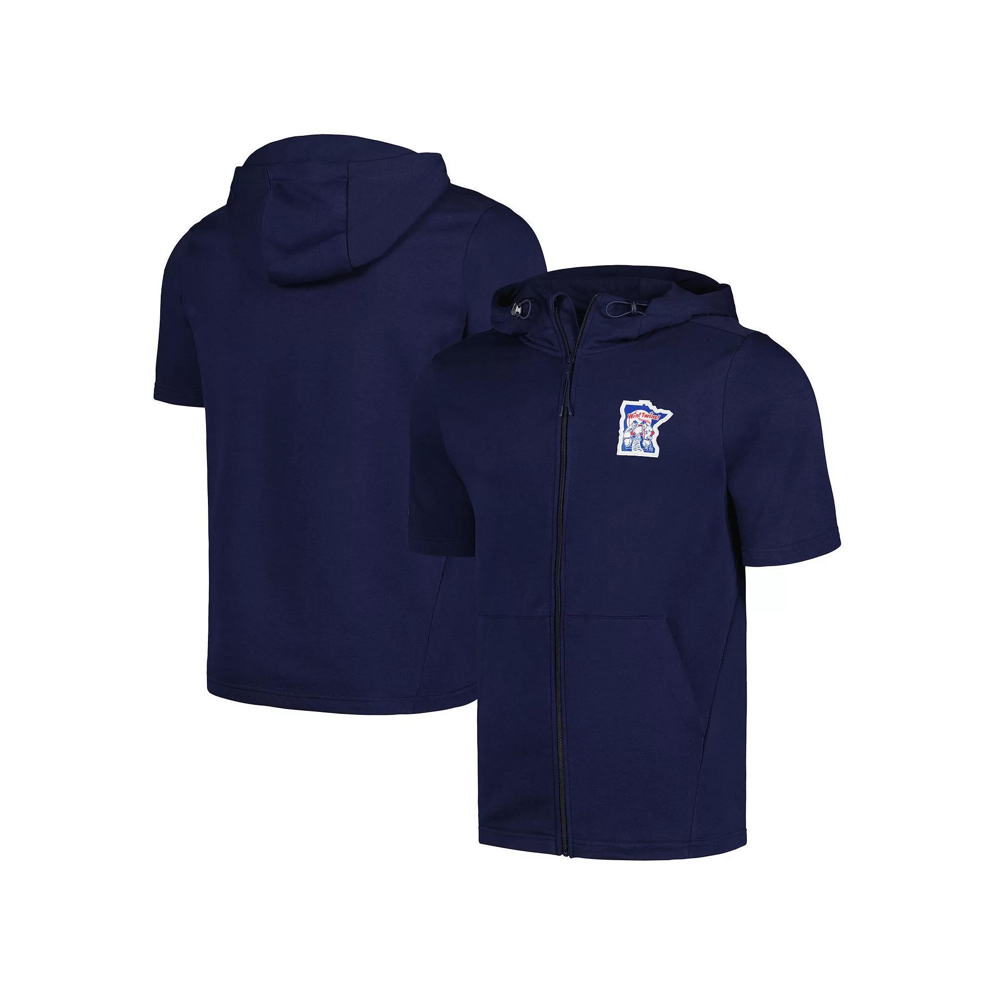 Mens Levelwear Minnesota Twins Recruit Short Sleeve Full-Zip Hoodie Blue Product Image