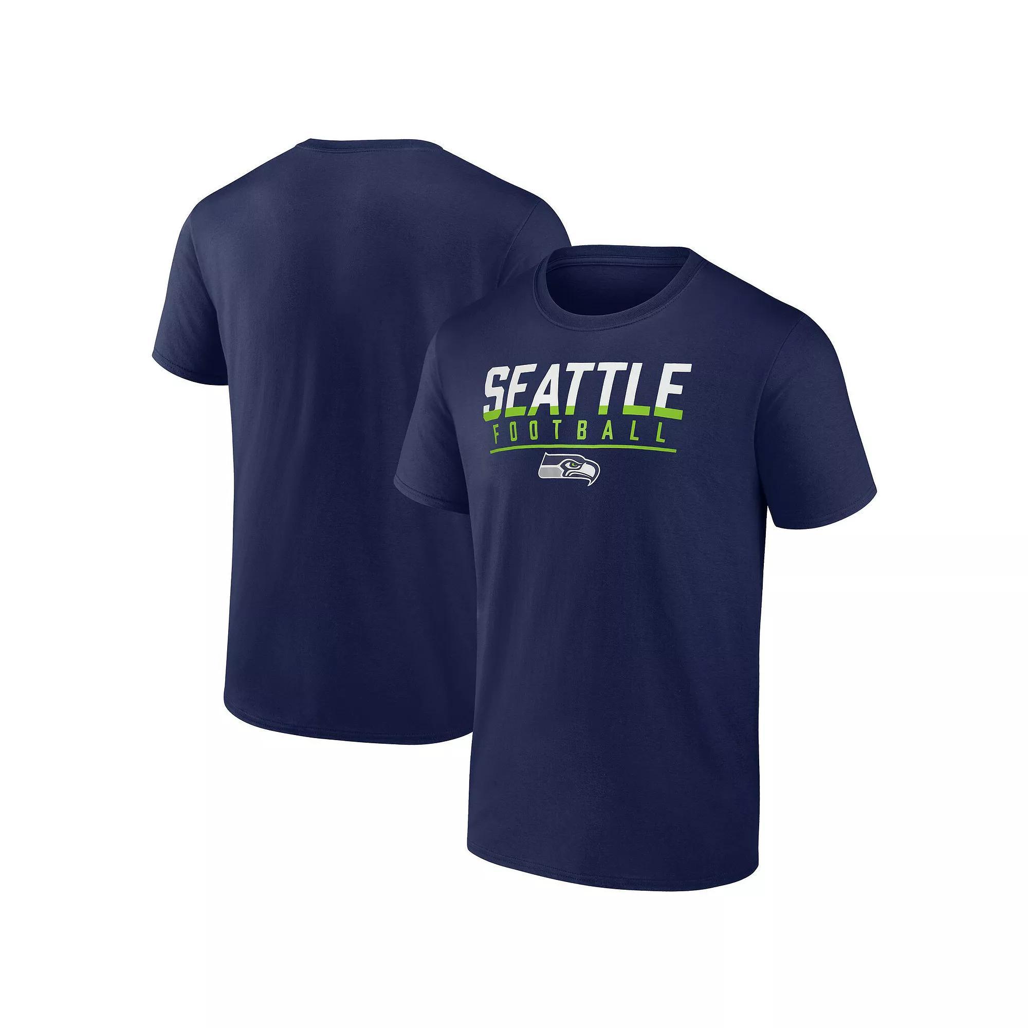 Men's Fanatics  Navy Denver Broncos Blocked T-Shirt, Size: 5XL, Blue Product Image