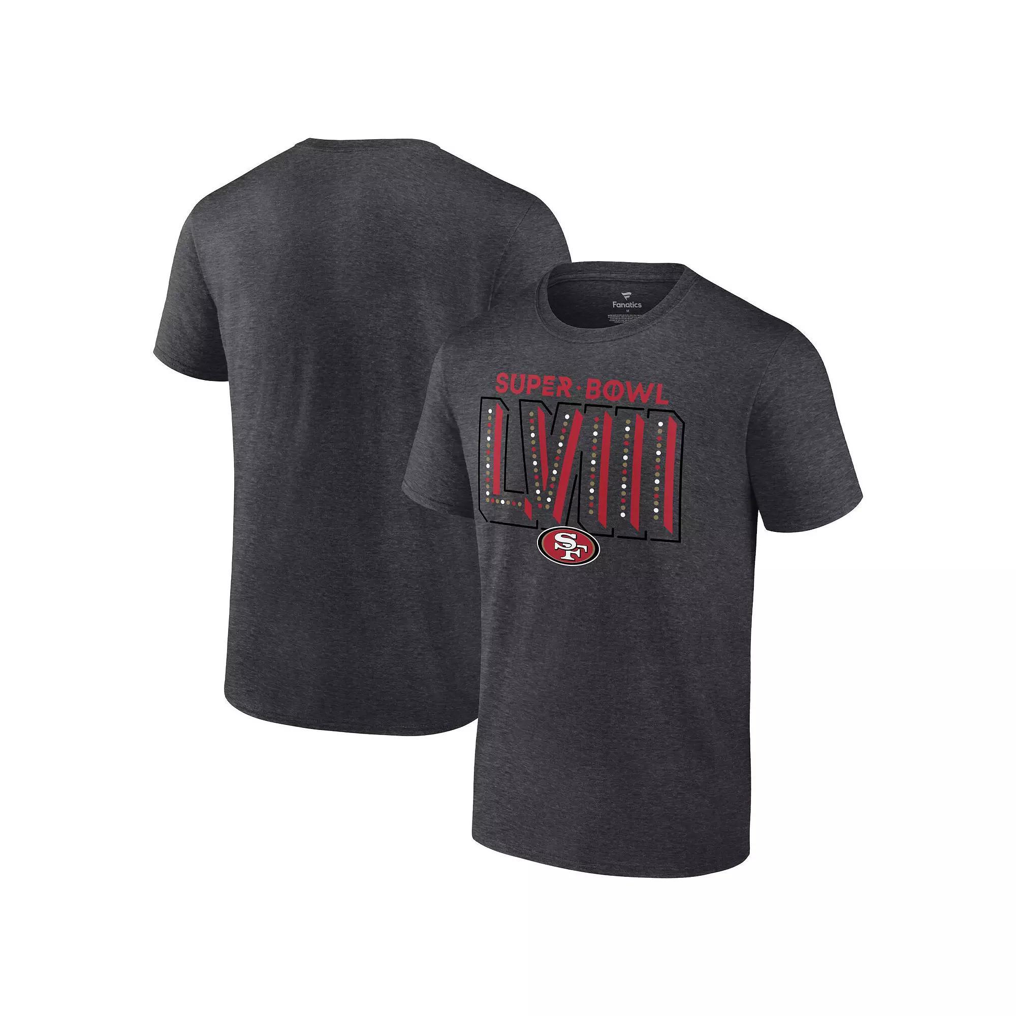 Men's Fanatics Branded Heather Charcoal San Francisco 49ers Super Bowl LVIII Local Team T-Shirt, Size: 4XL Product Image