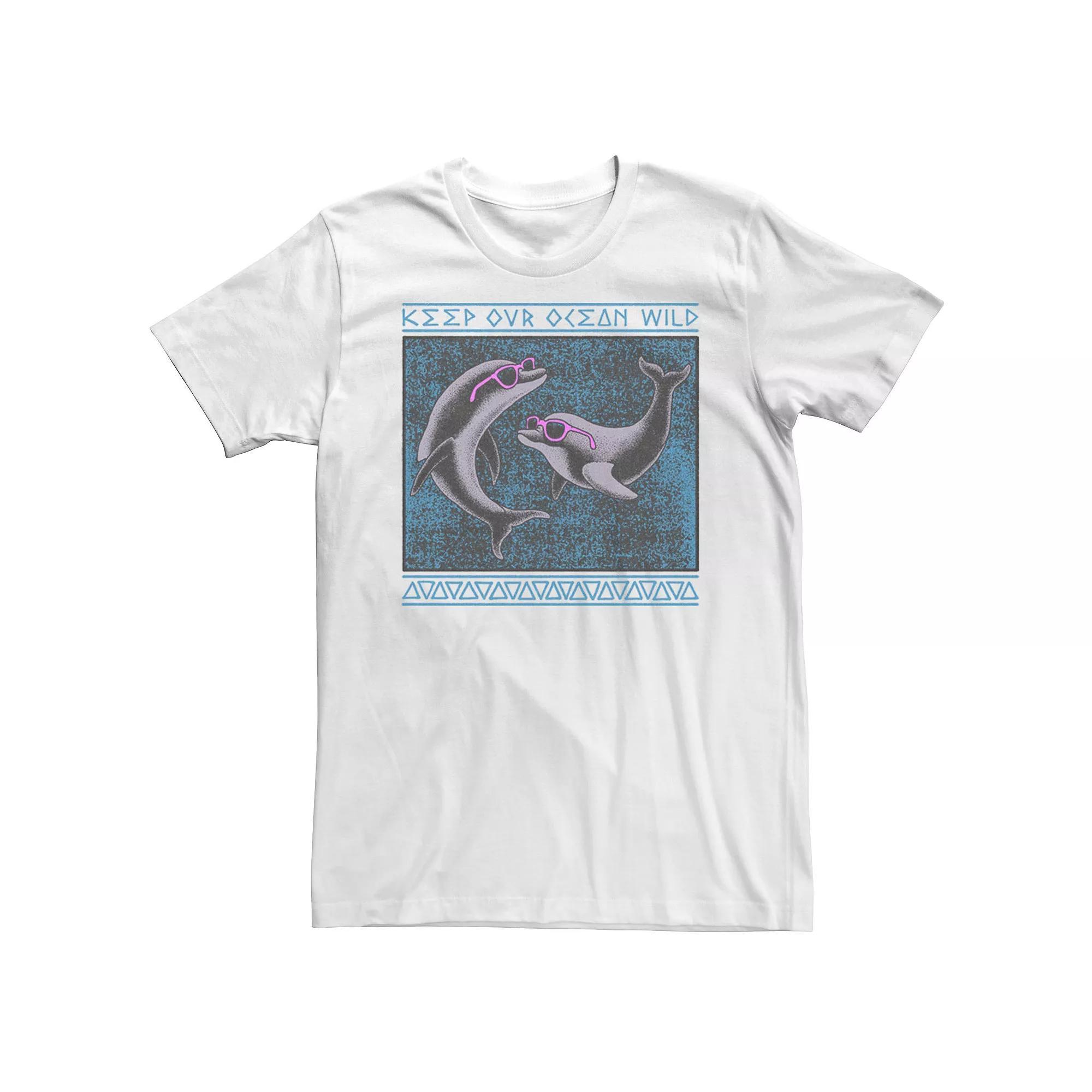 Men's Wild Oceans Graphic Tee, Size: Large, White Product Image