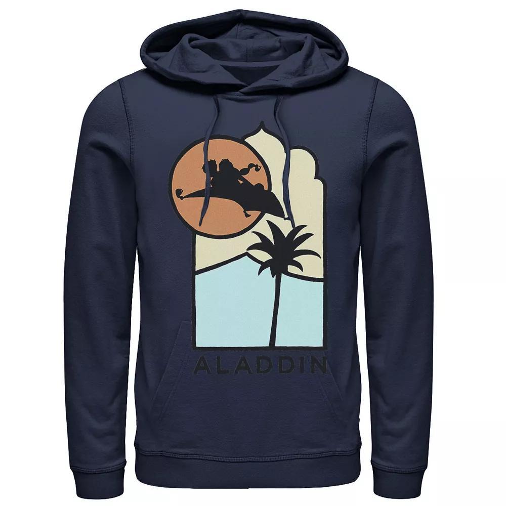 Disney's Aladdin Men's Carpet Ride Line Art Logo Hoodie, Size: XL, White Product Image