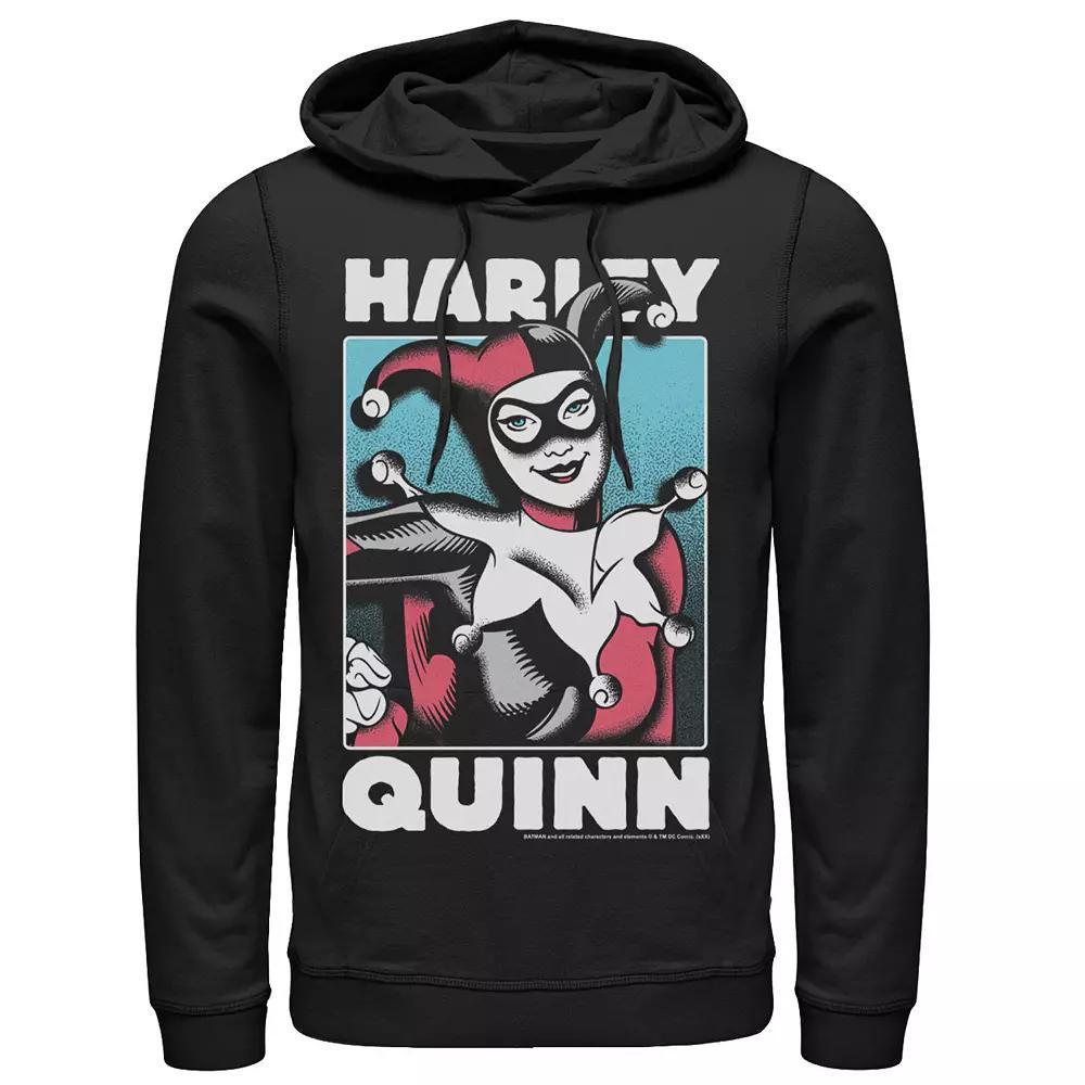 Men's DC Comics Harley Quinn Portrait Hoodie, Size: Small, Black Product Image