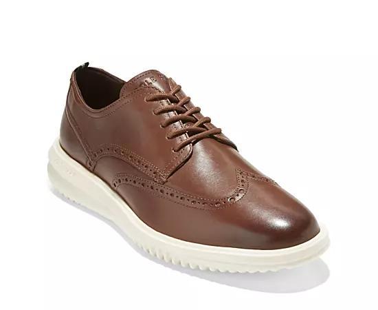 Cole Haan Grand+ Wingtip Men's Leather Oxford Shoes, Size: 10 Wide, British  Ivory Product Image