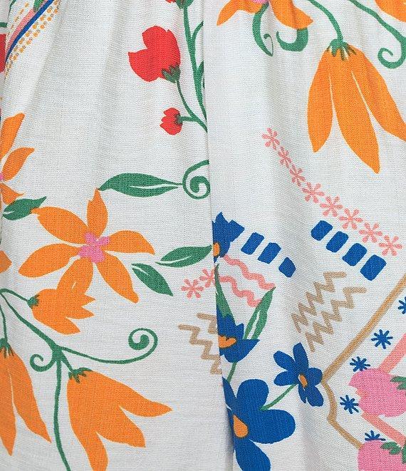 Honey & Sparkle Printed Mid Rise Elastic Waist Coordinating Shorts Product Image