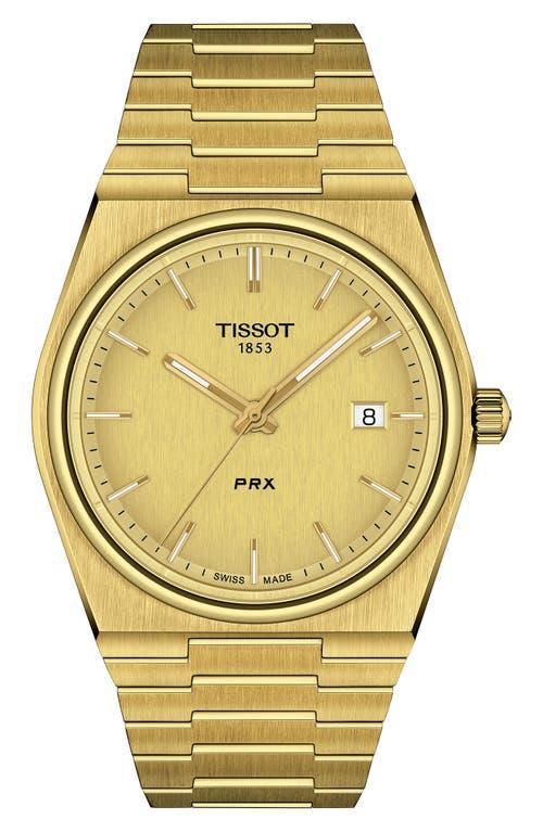 Tissot Mens Prx Automatic Stainless Steel Tonneau Bracelet Watch Product Image