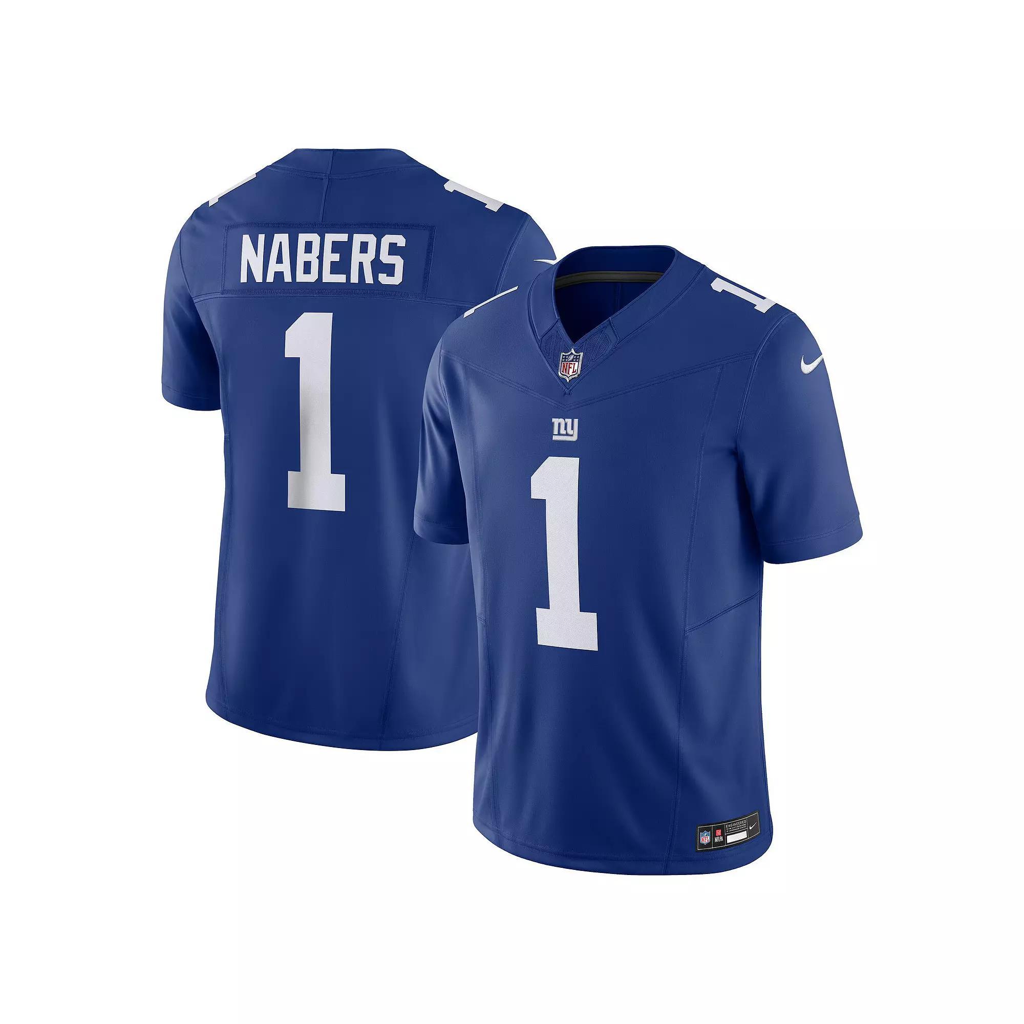 Men's Nike Malik Nabers Royal New York Giants Vapor F.U.S.E. Limited Jersey, Size: Small, Blue Product Image
