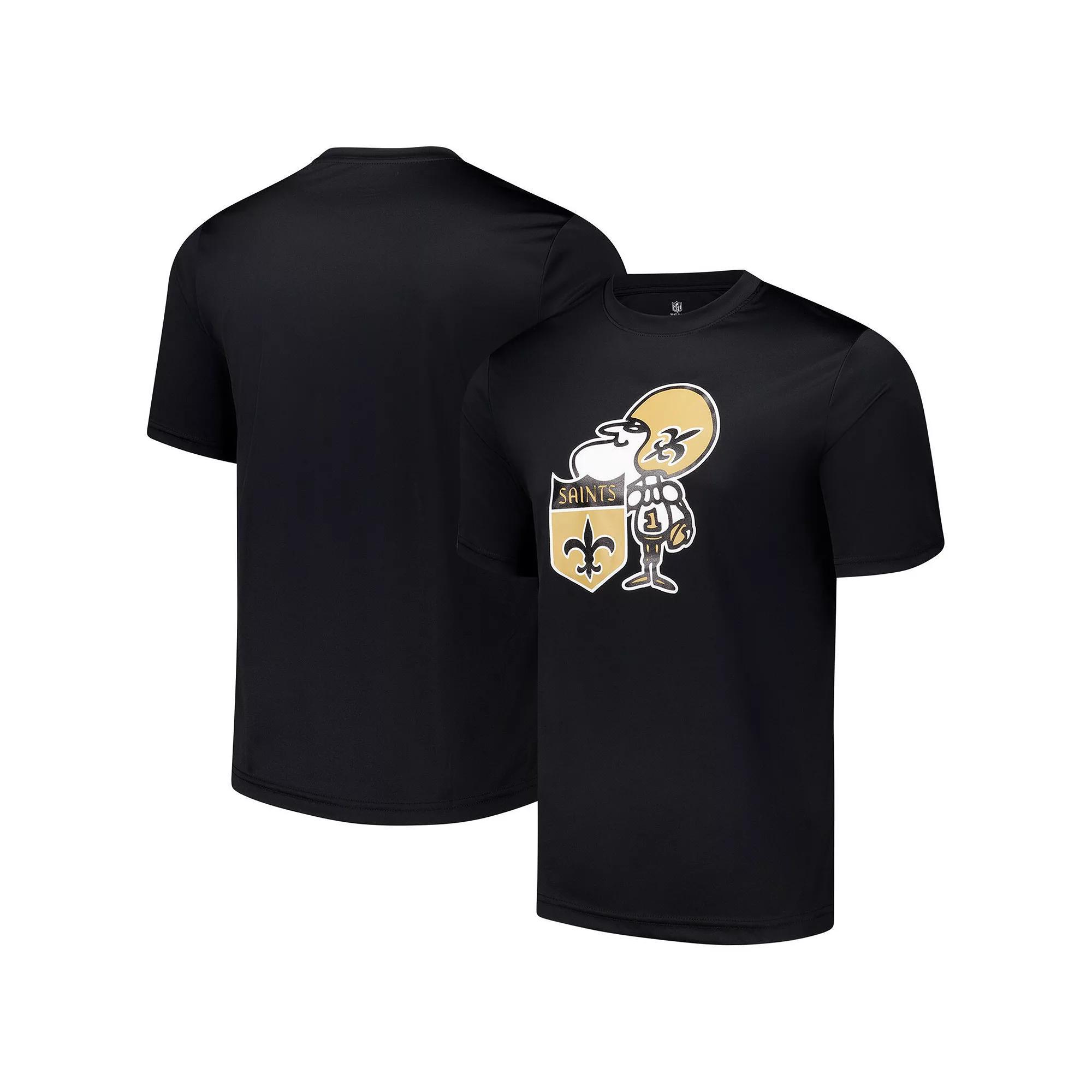 Men's Black New Orleans Saints Stadium Retro T-Shirt, Size: Small Product Image
