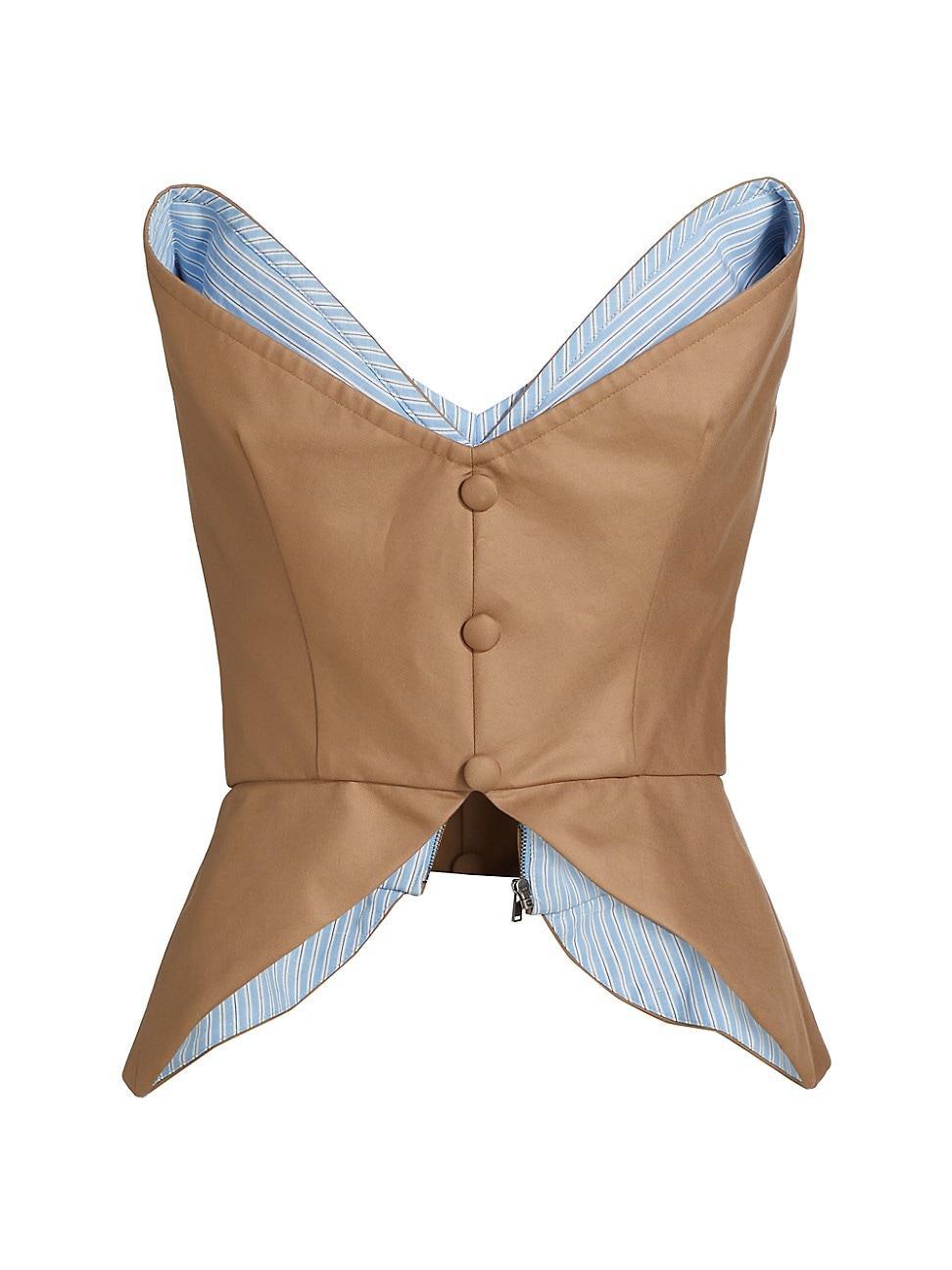 Womens Mother Of Buttons Bodice Top Product Image