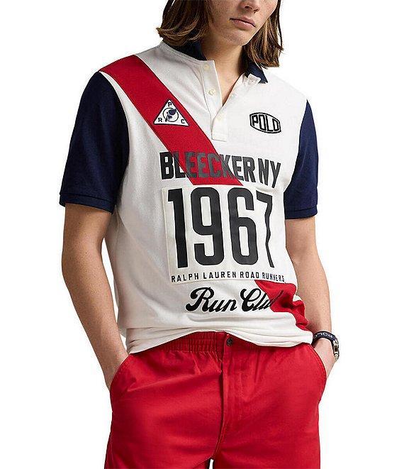 Polo Ralph Lauren Classic Fit Mesh Graphic Short Sleeve Polo Shirt Product Image