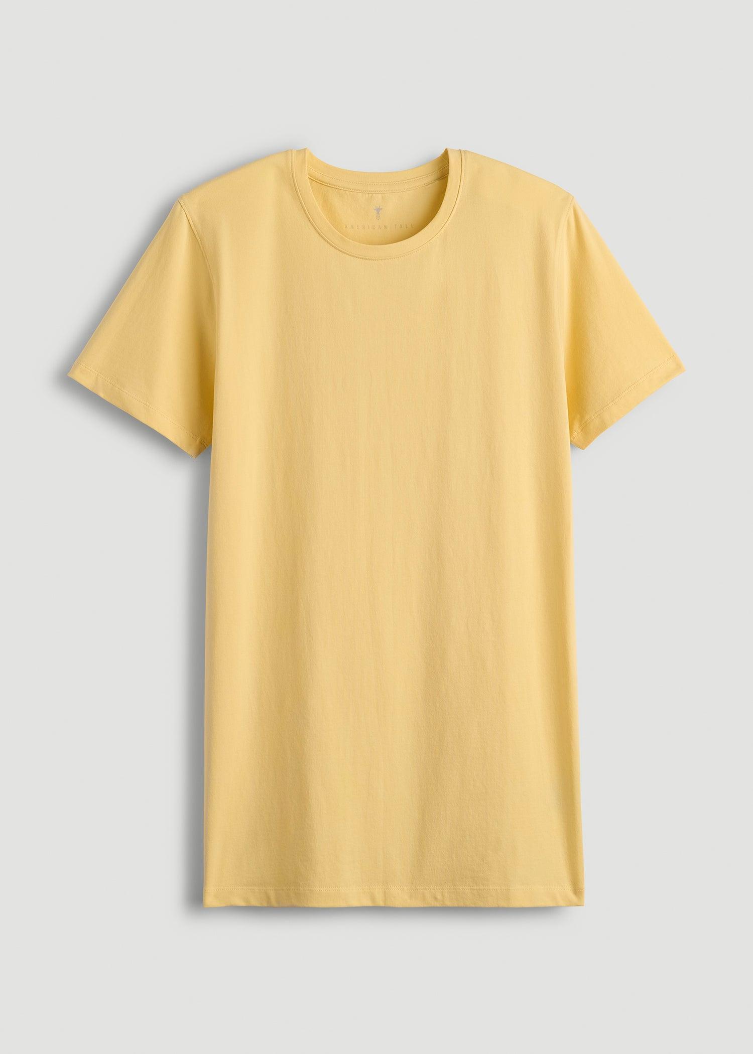 The Essential MODERN-FIT Crewneck Tee for Tall Men in Lemon Drop Product Image
