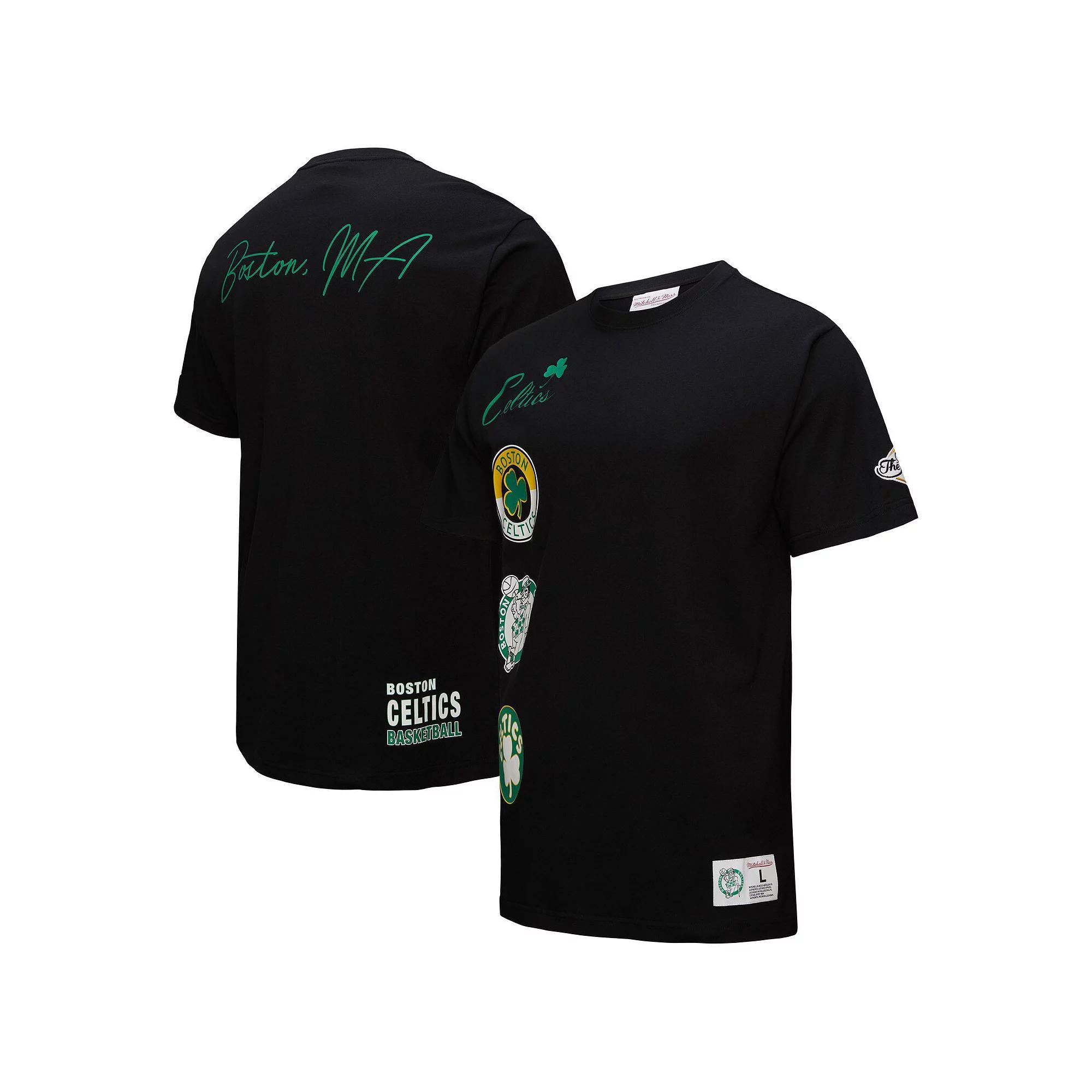 Men's Black Boston Celtics Black Out Collection Vintage Premium T-Shirt, Size: Small Product Image