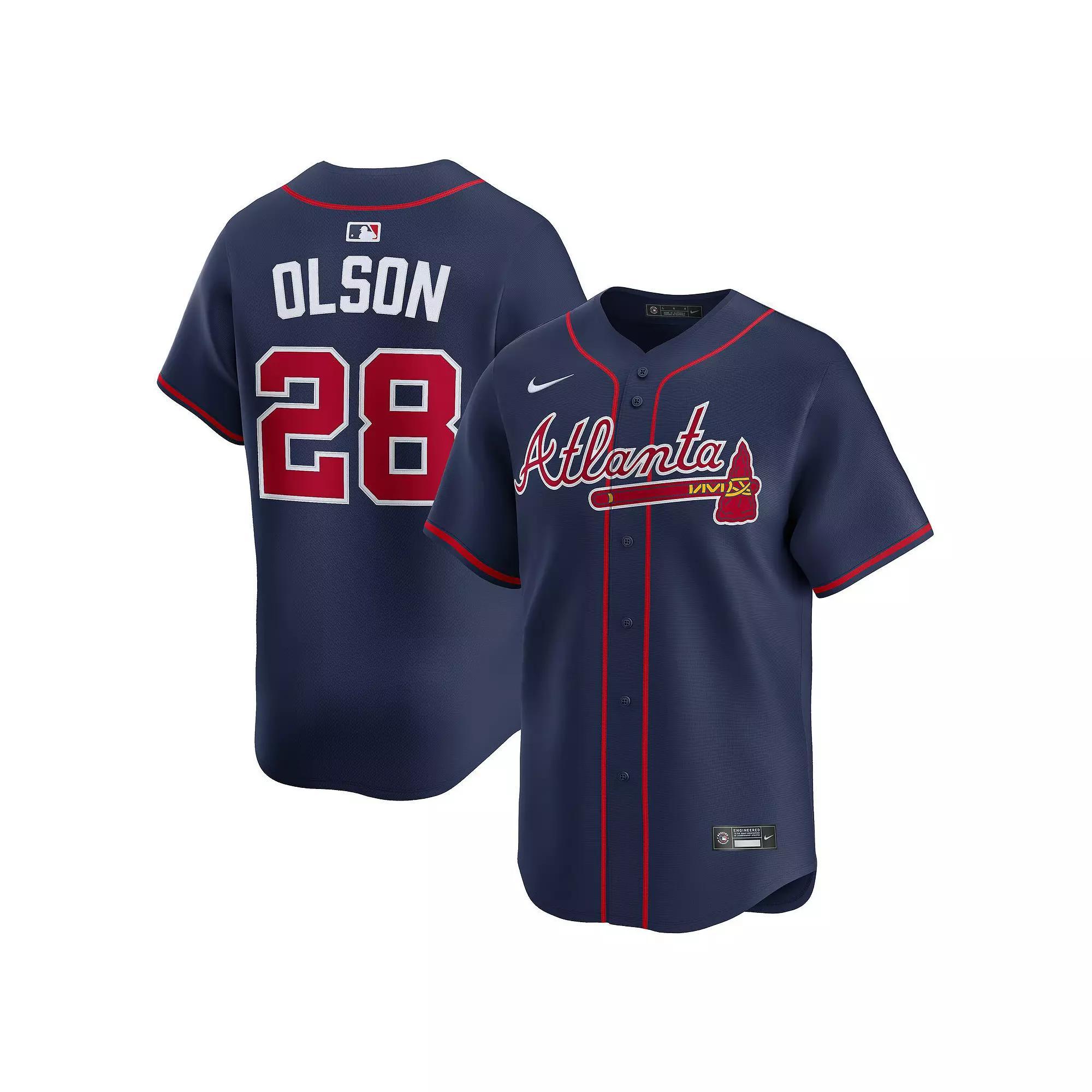 Men's Nike Matt Olson Navy Atlanta Braves Alternate Limited Jersey, Size: 4XL, Blue Product Image