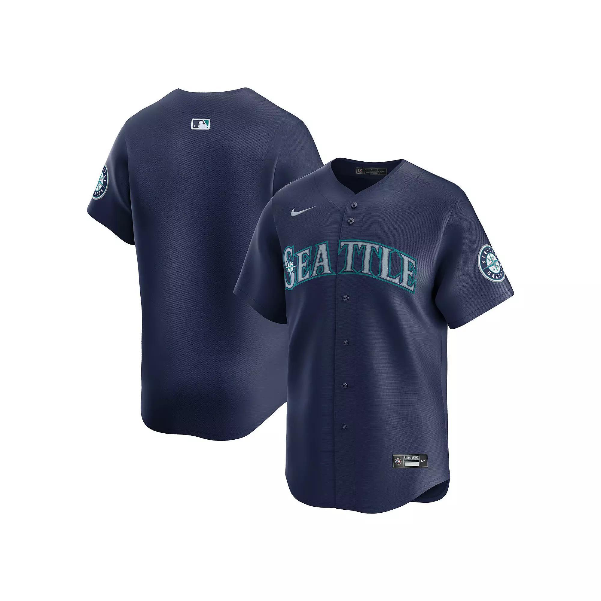 Mens Nike Seattle Mariners Road Limited Jersey Blue Product Image