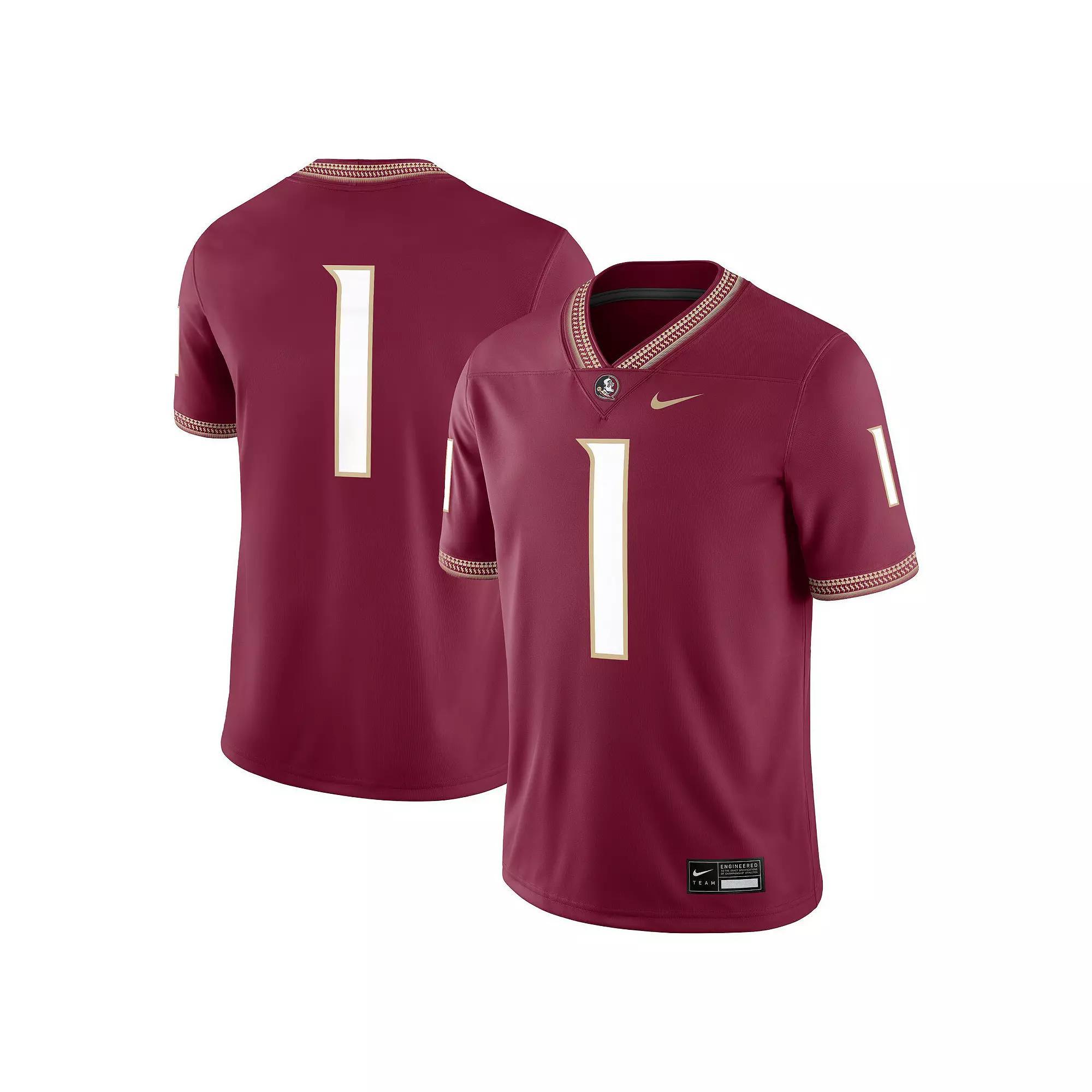 Men's Nike #1 White Florida State Seminoles Game Jersey, Size: XL Product Image