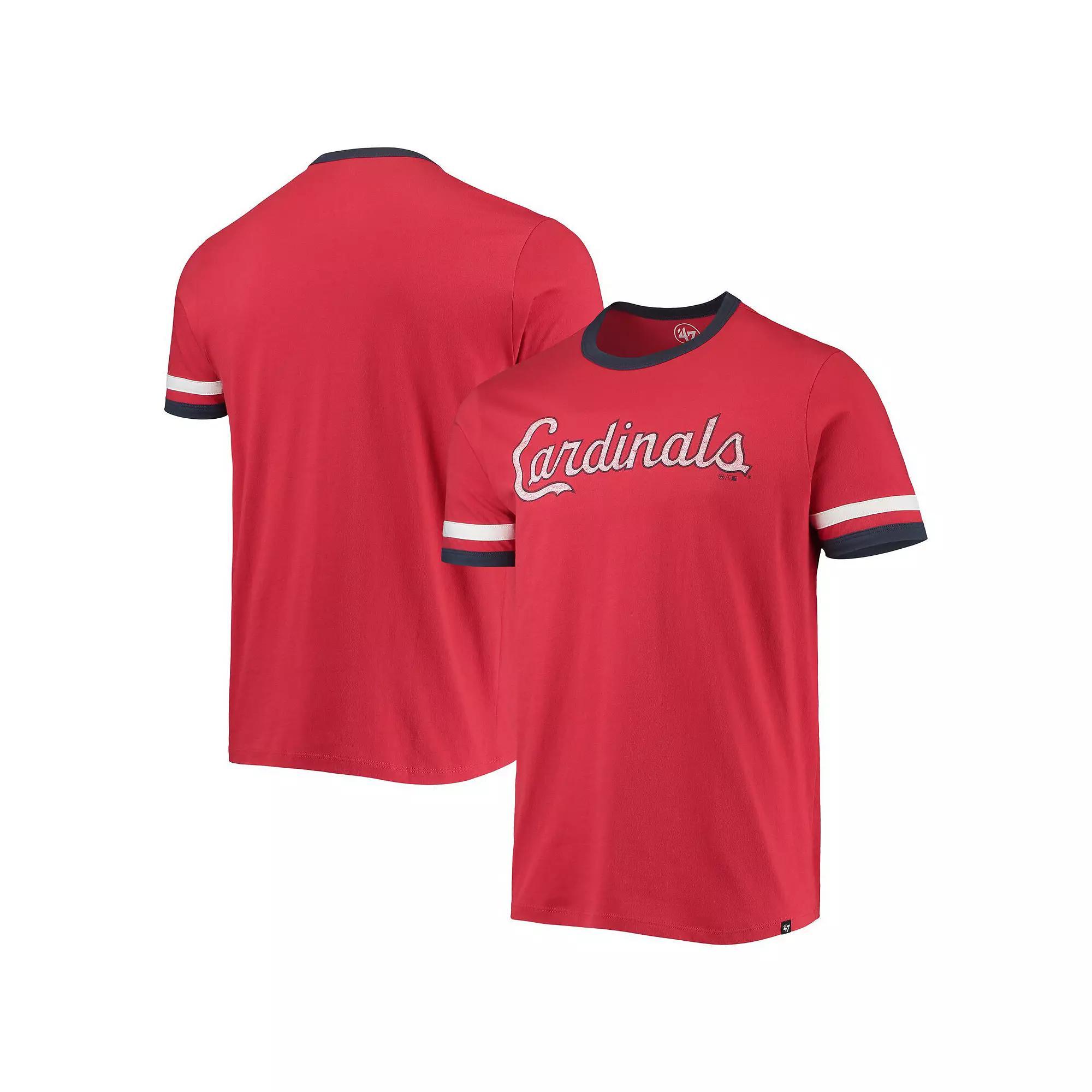 Men's '47 Red St. Louis Cardinals Team Name T-Shirt, Size: 2XL Product Image