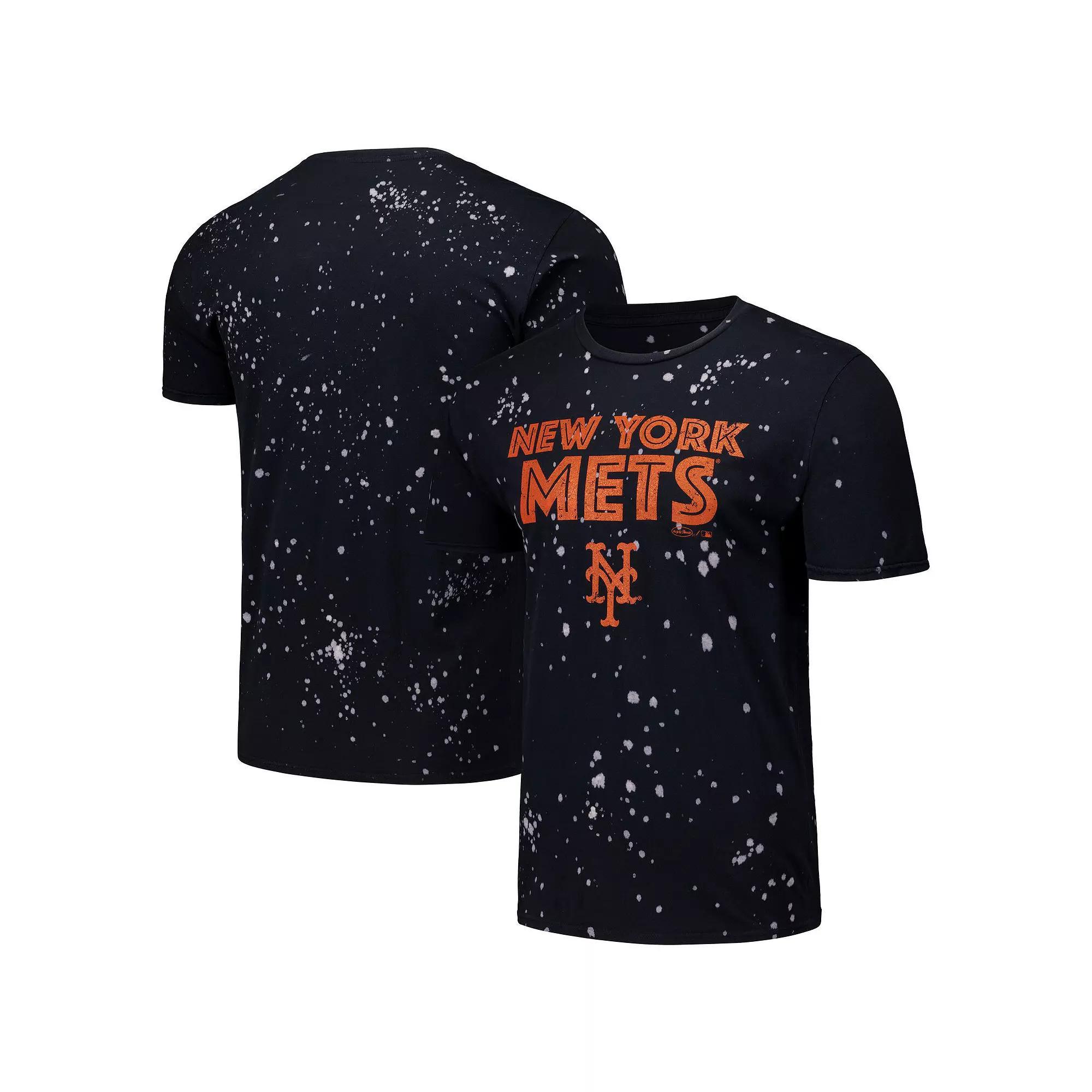 Men's Majestic Threads Black/White New York Mets Splatter T-Shirt, Size: 2XL Product Image