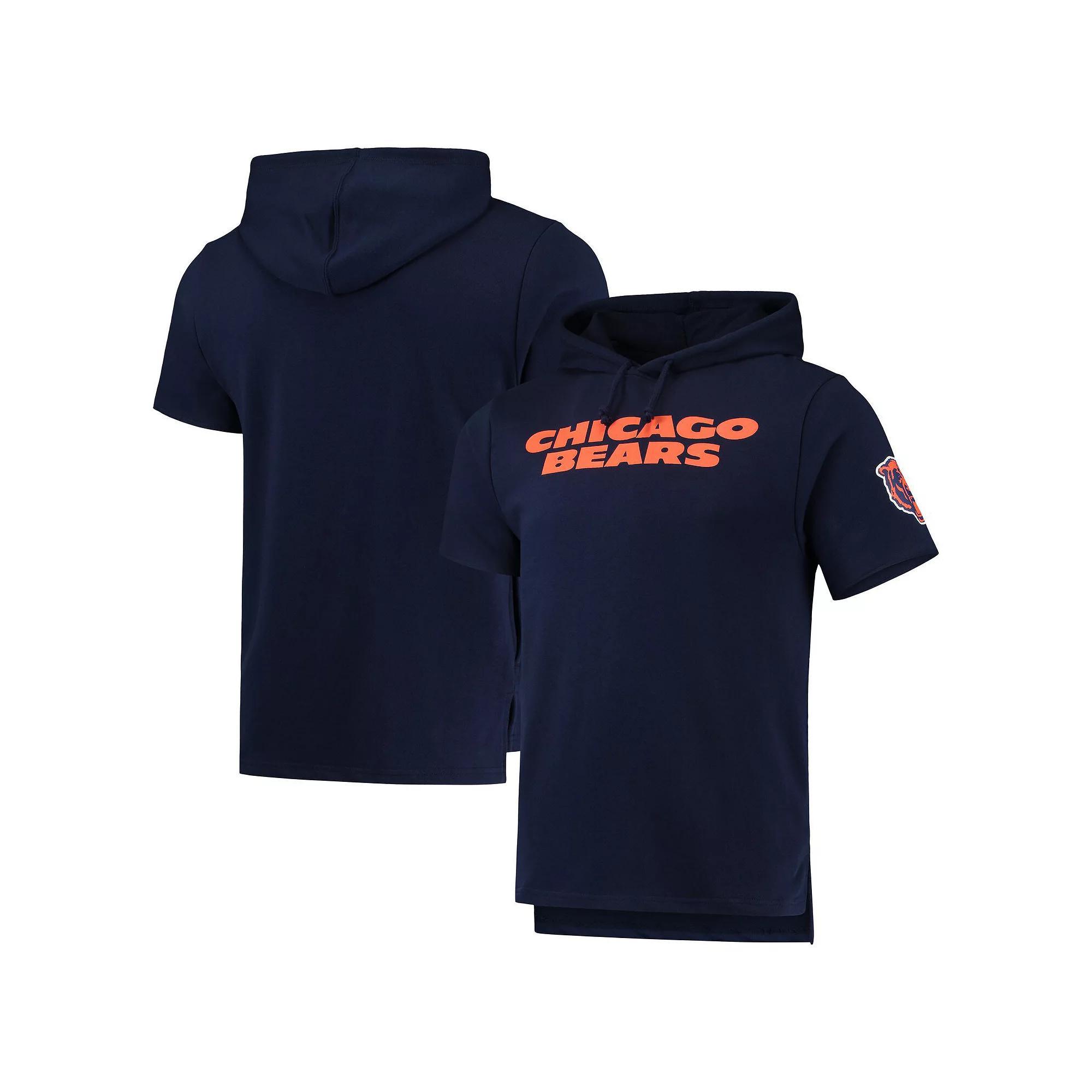 Men's Mitchell & Ness Navy Chicago Bears Game Day Hoodie T-Shirt, Size: Small, Blue Product Image