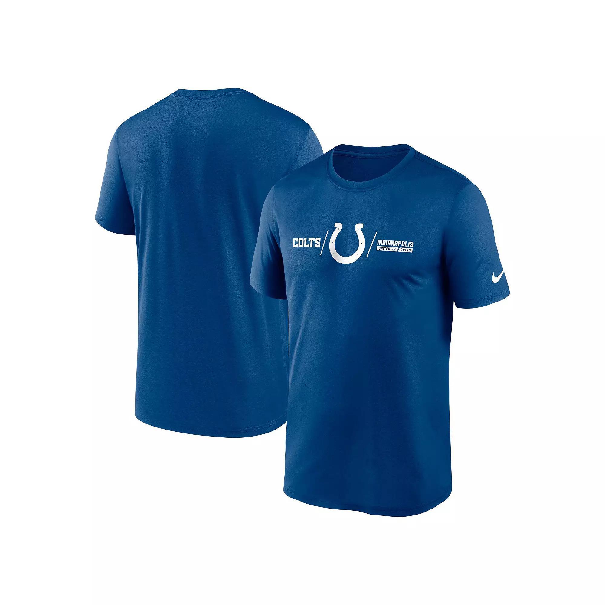 Men's Nike Navy Tennessee Titans Horizontal Lockup Legend Performance T-Shirt, Size: Large, Blue Product Image