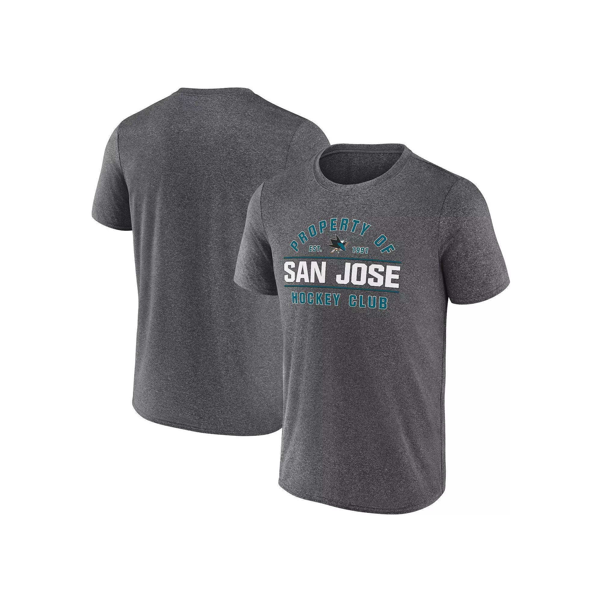 Men's Fanatics Heather Charcoal San Jose Sharks Property Of T-Shirt, Size: Small, Sks Charco Product Image