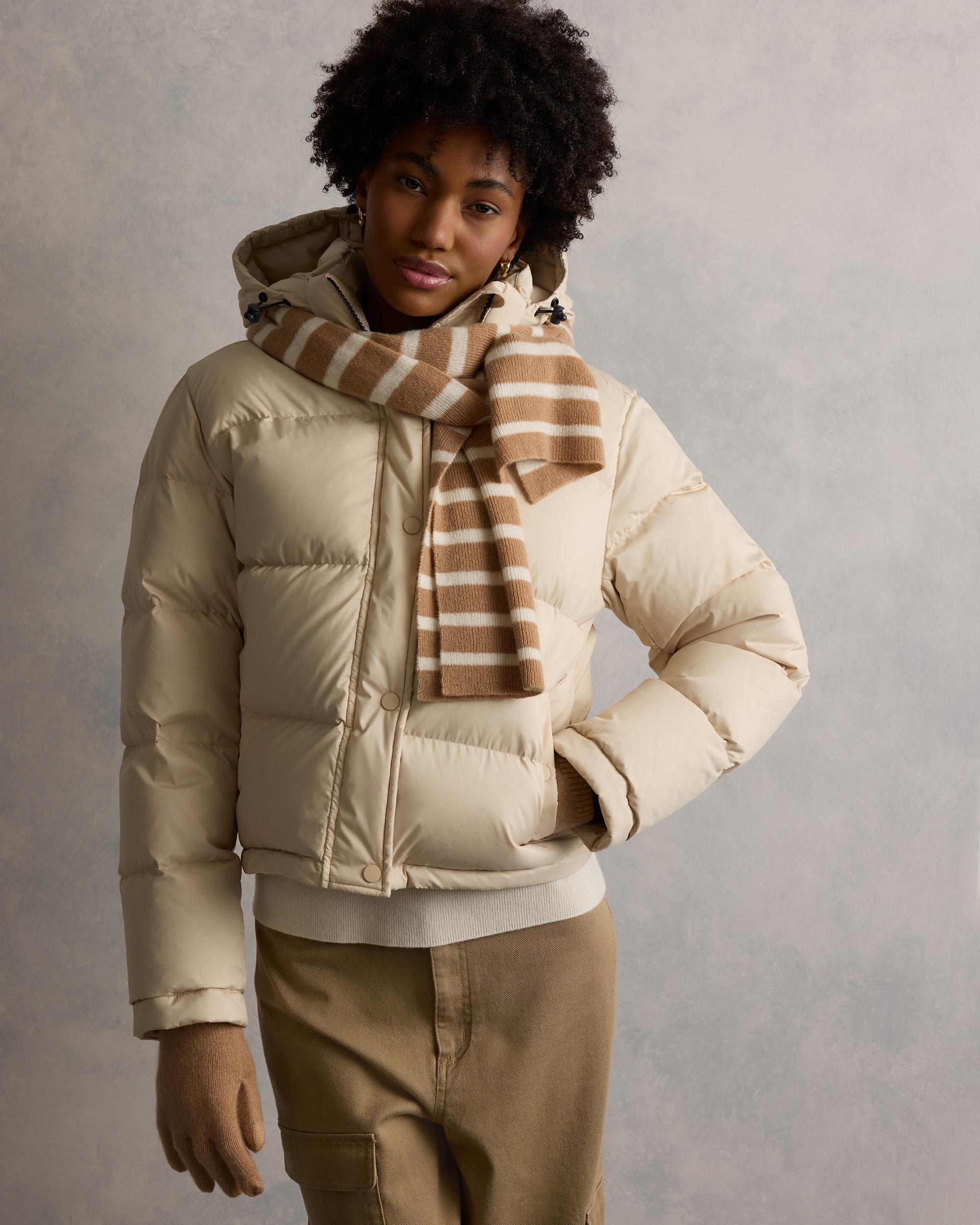 Quince | Women's Responsible Down Cropped Puffer Jacket Size XL, Recycled Polyester Product Image