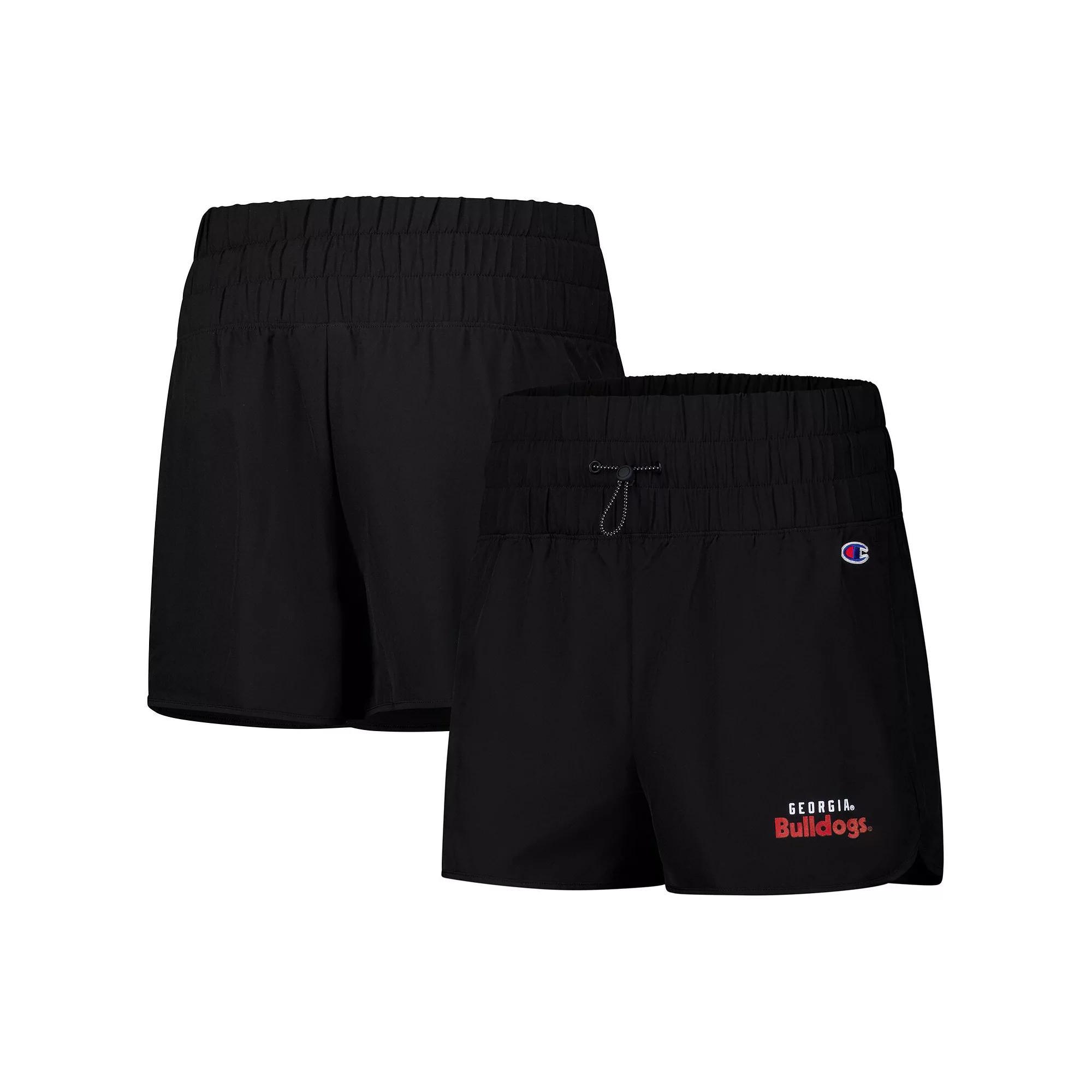 Women's Champion Black Georgia Bulldogs Tailgate Her Woven Shorts, Size: Medium Product Image