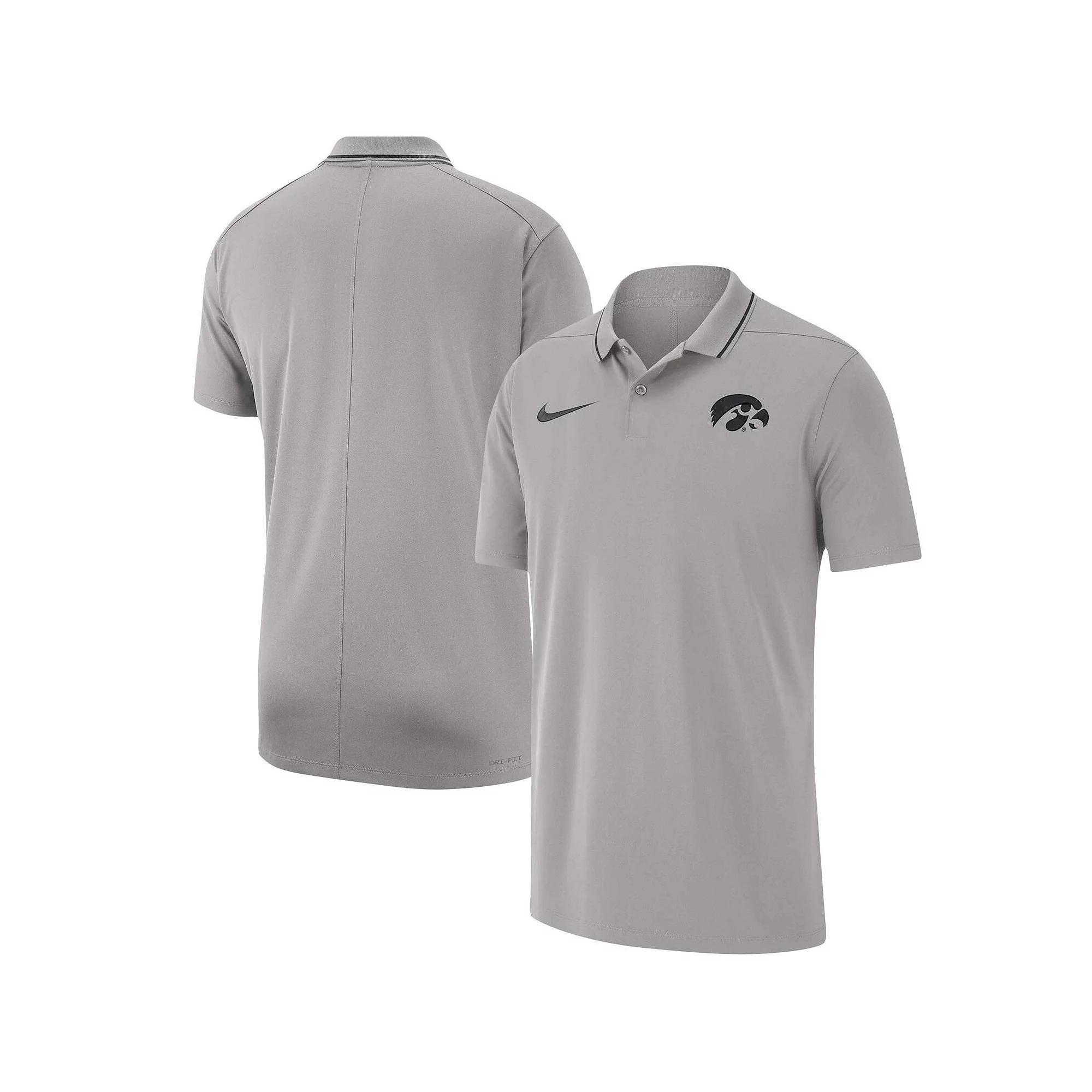 Men's Nike Gray Iowa Hawkeyes 2023 Coaches Performance Polo, Size: Medium, Grey Product Image