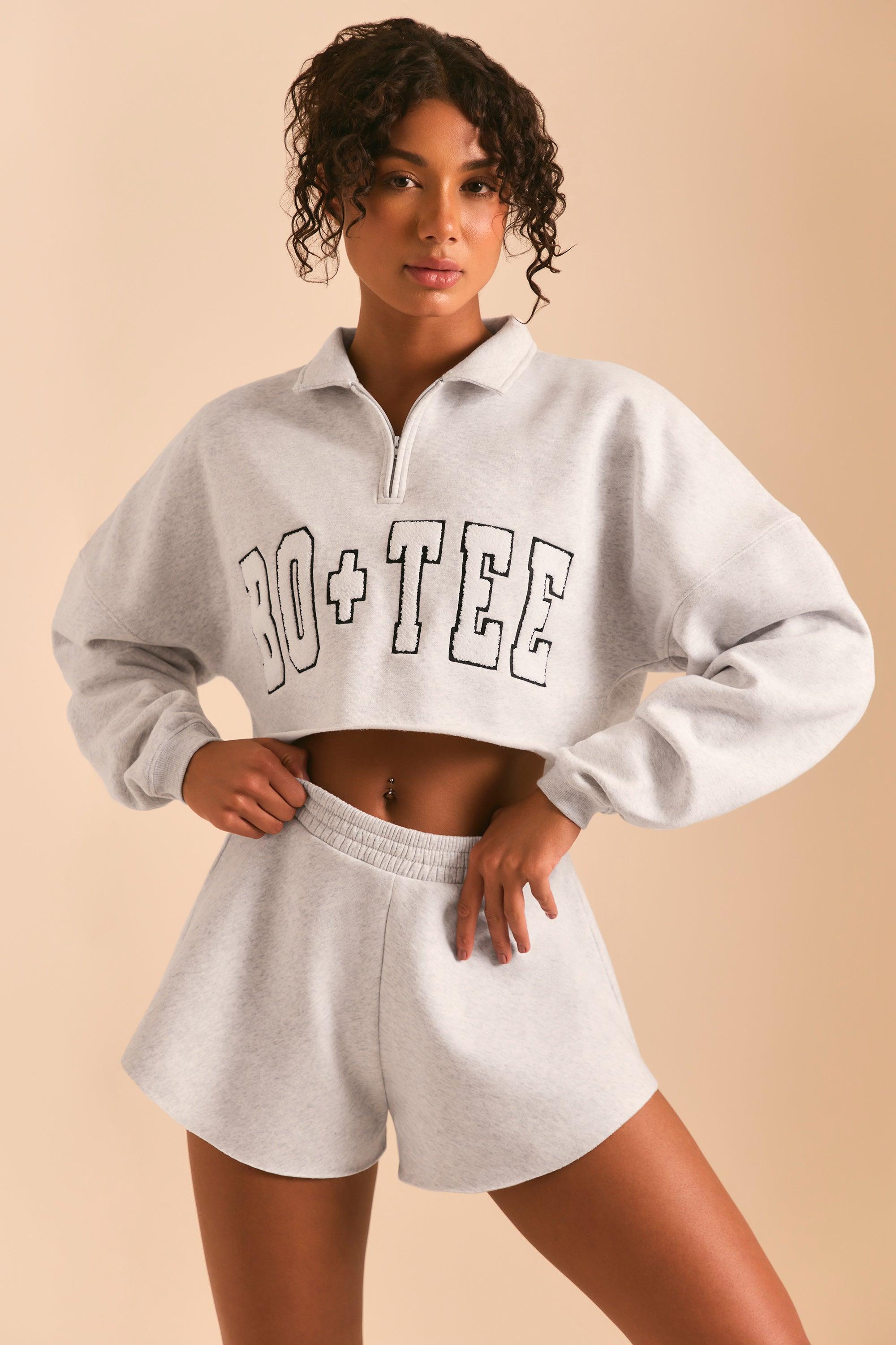 Half Zip Sweater in Heather Grey Product Image