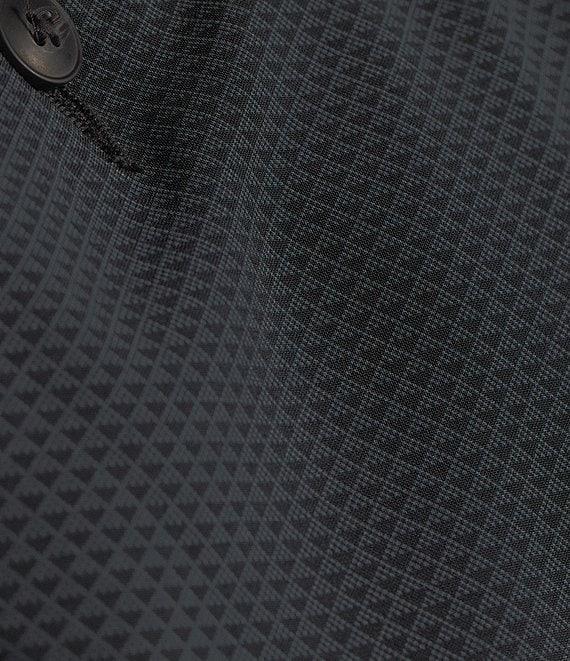 Roundtree & Yorke Performance Classic Fit Flat Front 9#double; Tonal Geo Printed Shorts Product Image