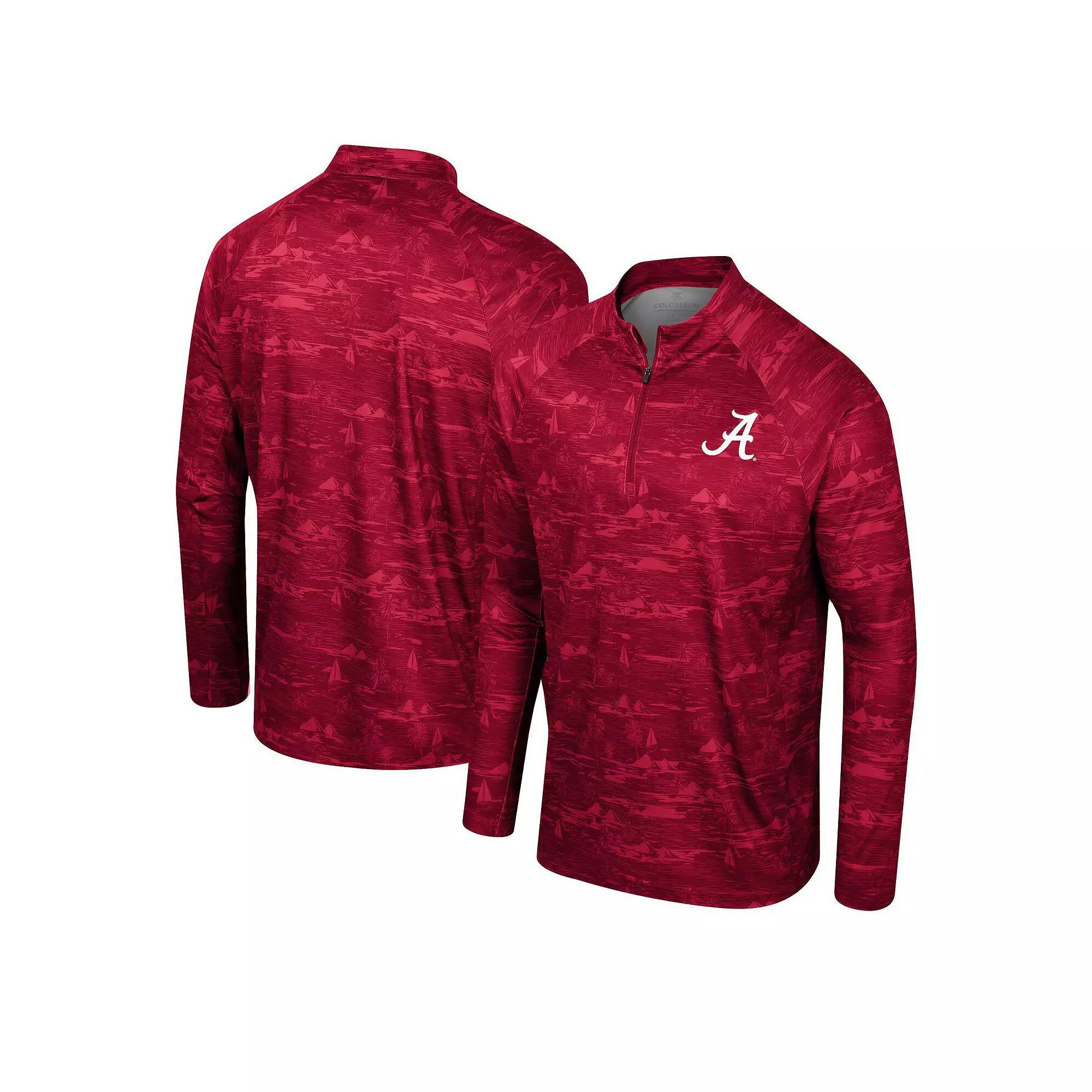 Men's Colosseum Cardinal Iowa State Cyclones Carson Raglan Quarter-Zip Jacket, Size: Medium, Red Product Image