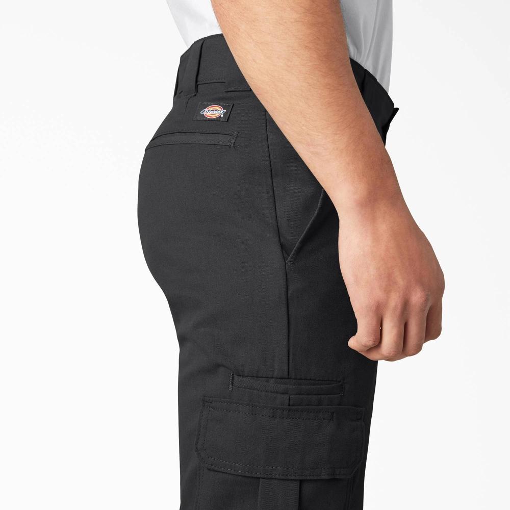 Dickies Men's Twill Stretch Cargo Pants - Black 36x32: Polyester Straight Leg, Regular Rise Product Image