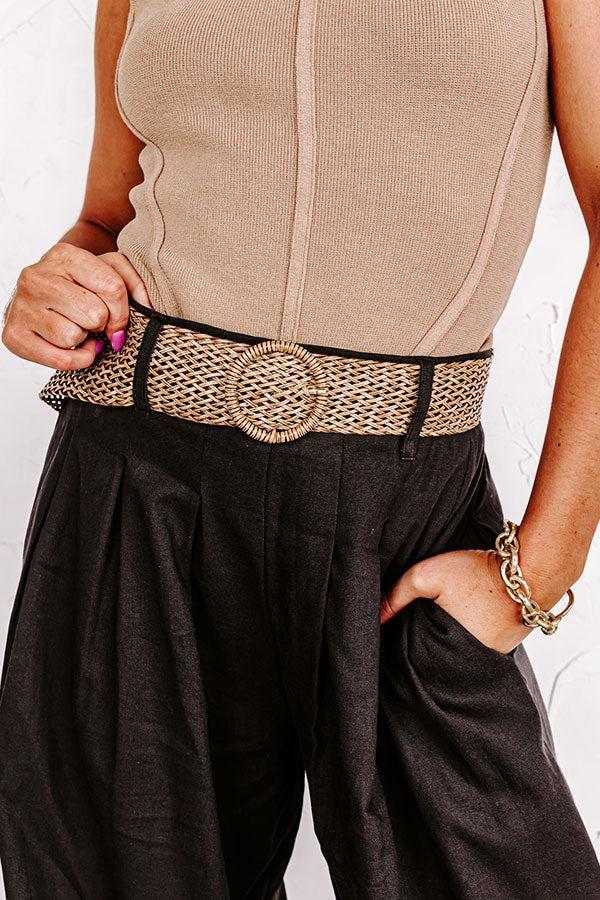 The Maris High Waist Linen-Blend Trousers Black Product Image