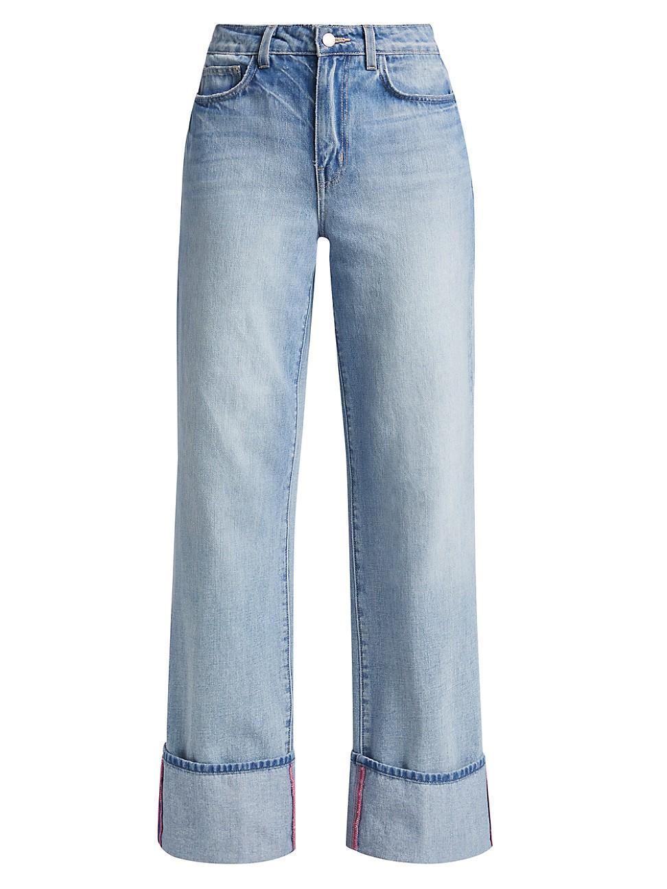 Womens Miley Ultra High-Rise Cuffed Jeans Product Image