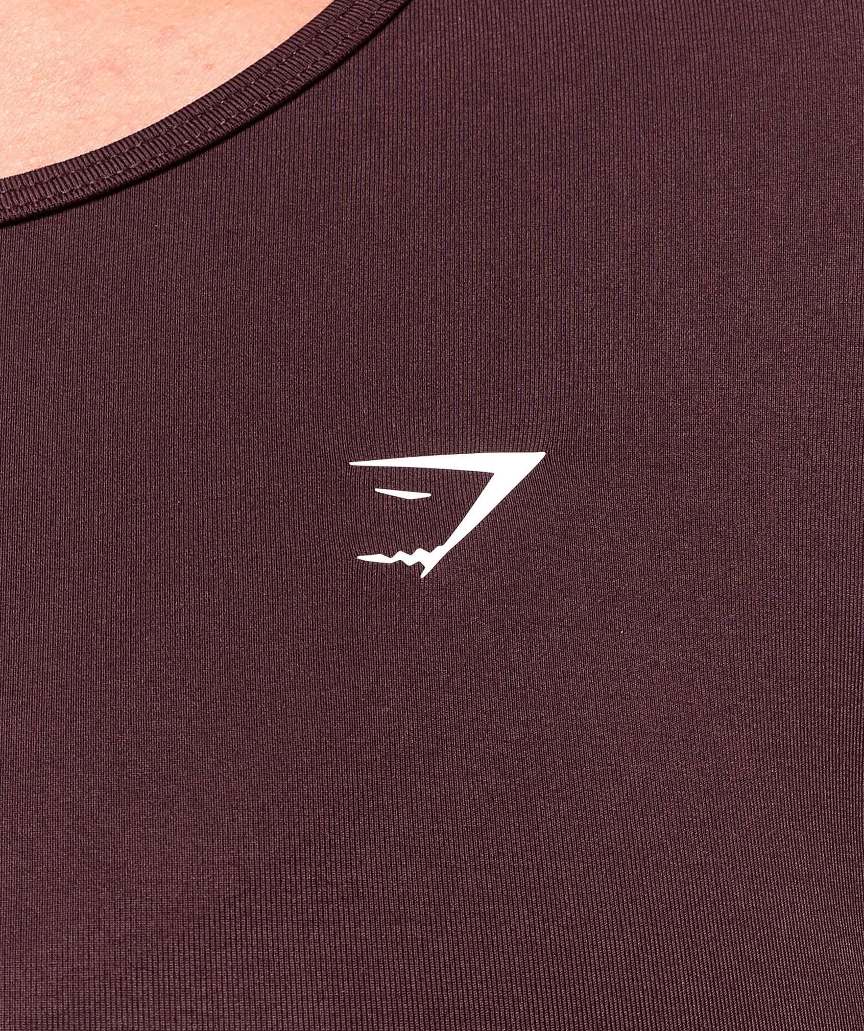 Gymshark Everyday Seamless Long Sleeve Crop Top - Cherry Purple Female Product Image