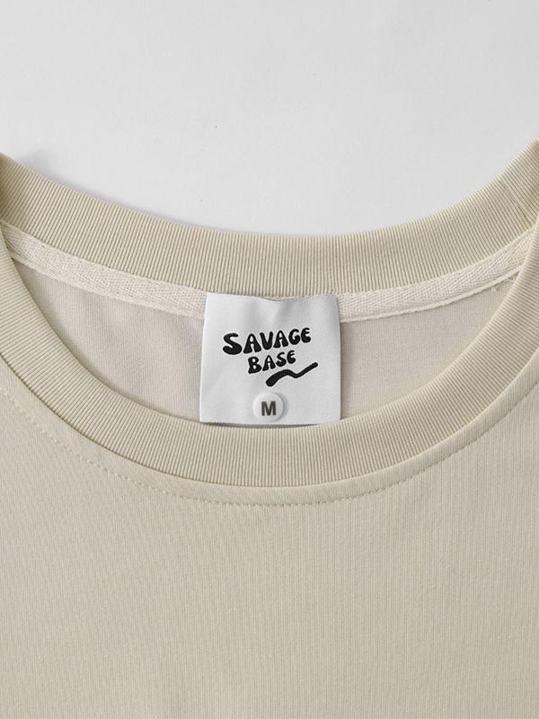Men'S Plain Letter Embroidered Loose Vest Product Image