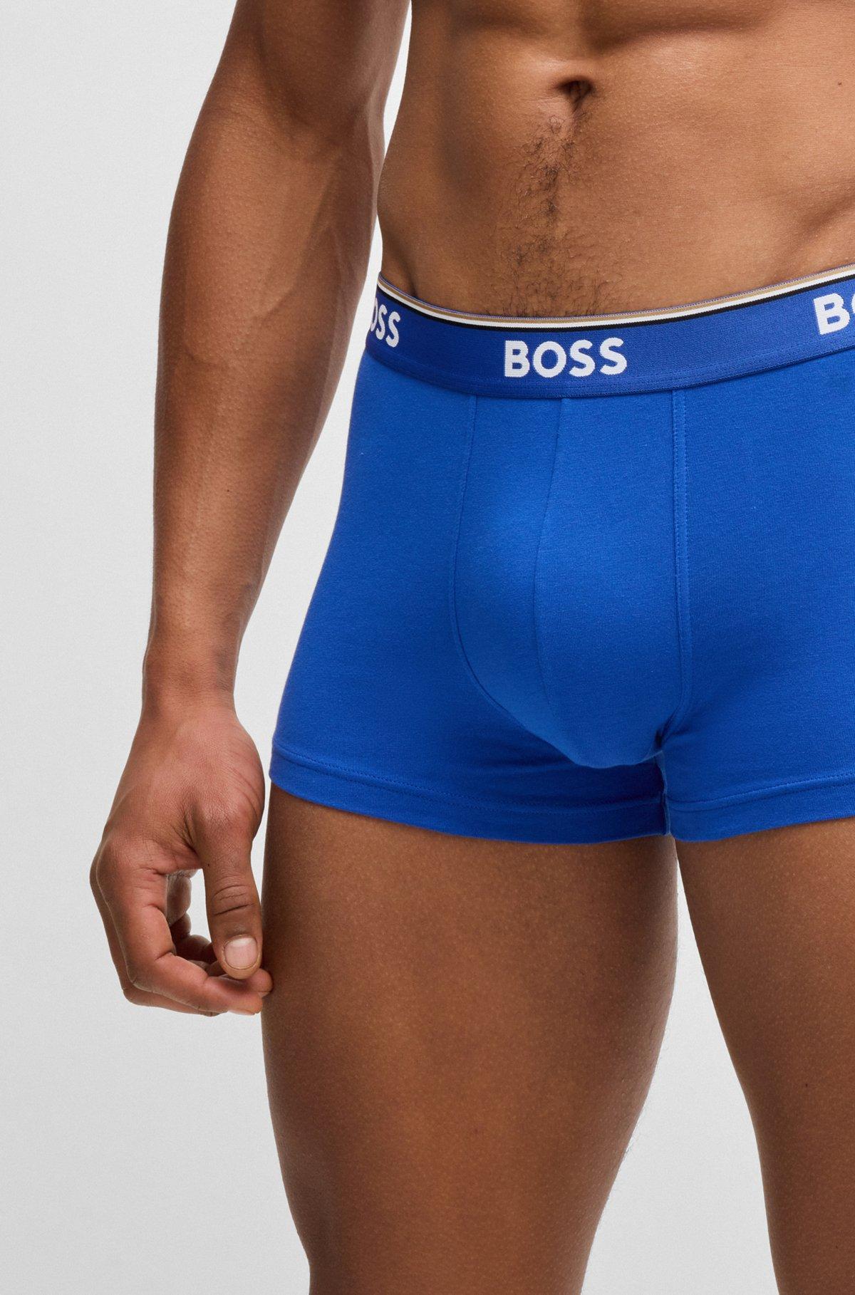 Three-pack of stretch-cotton trunks with logo waistbands Product Image