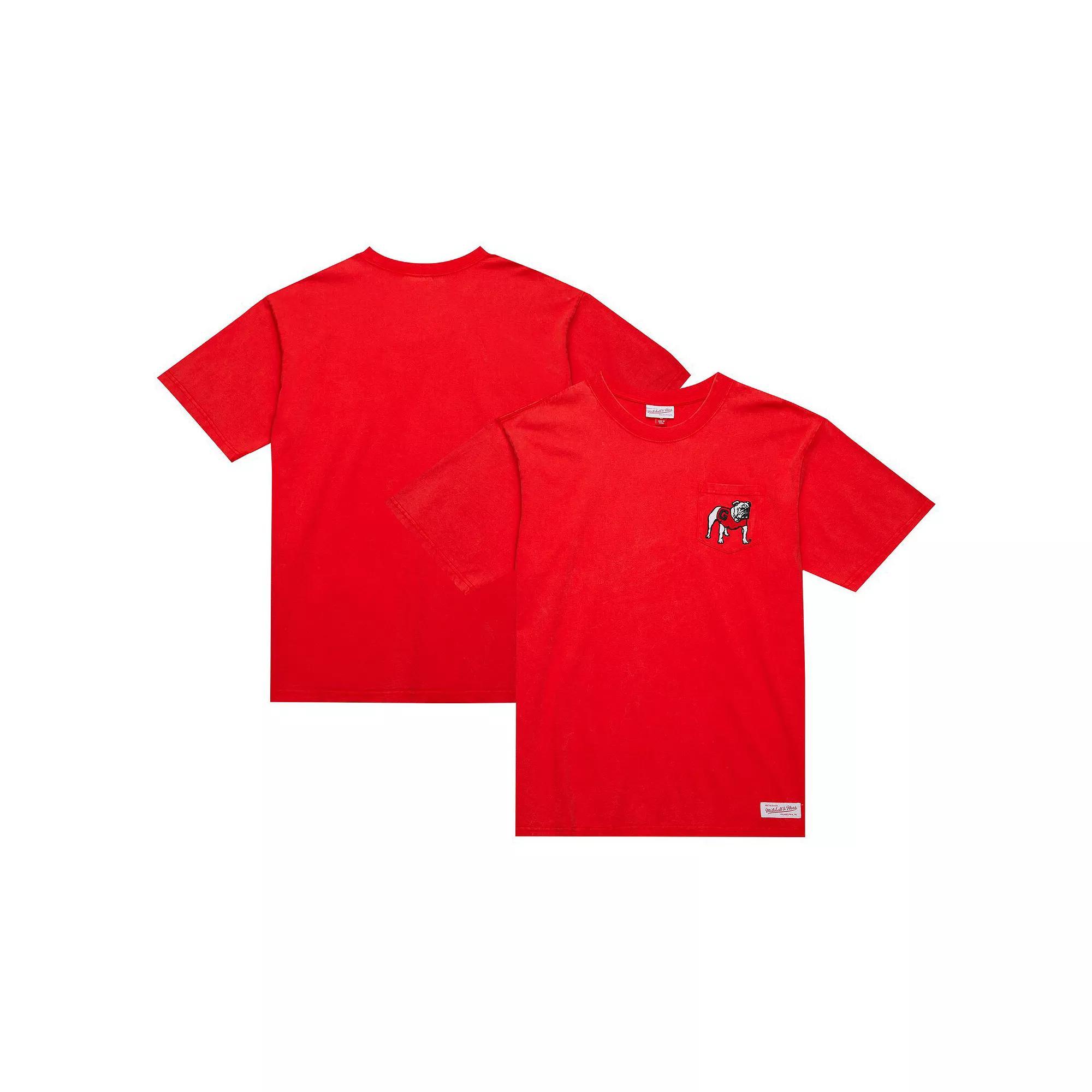 Men's Mitchell & Ness Red Georgia Bulldogs Big & Tall Fade Away Premium T-Shirt, Size: 3XB Product Image
