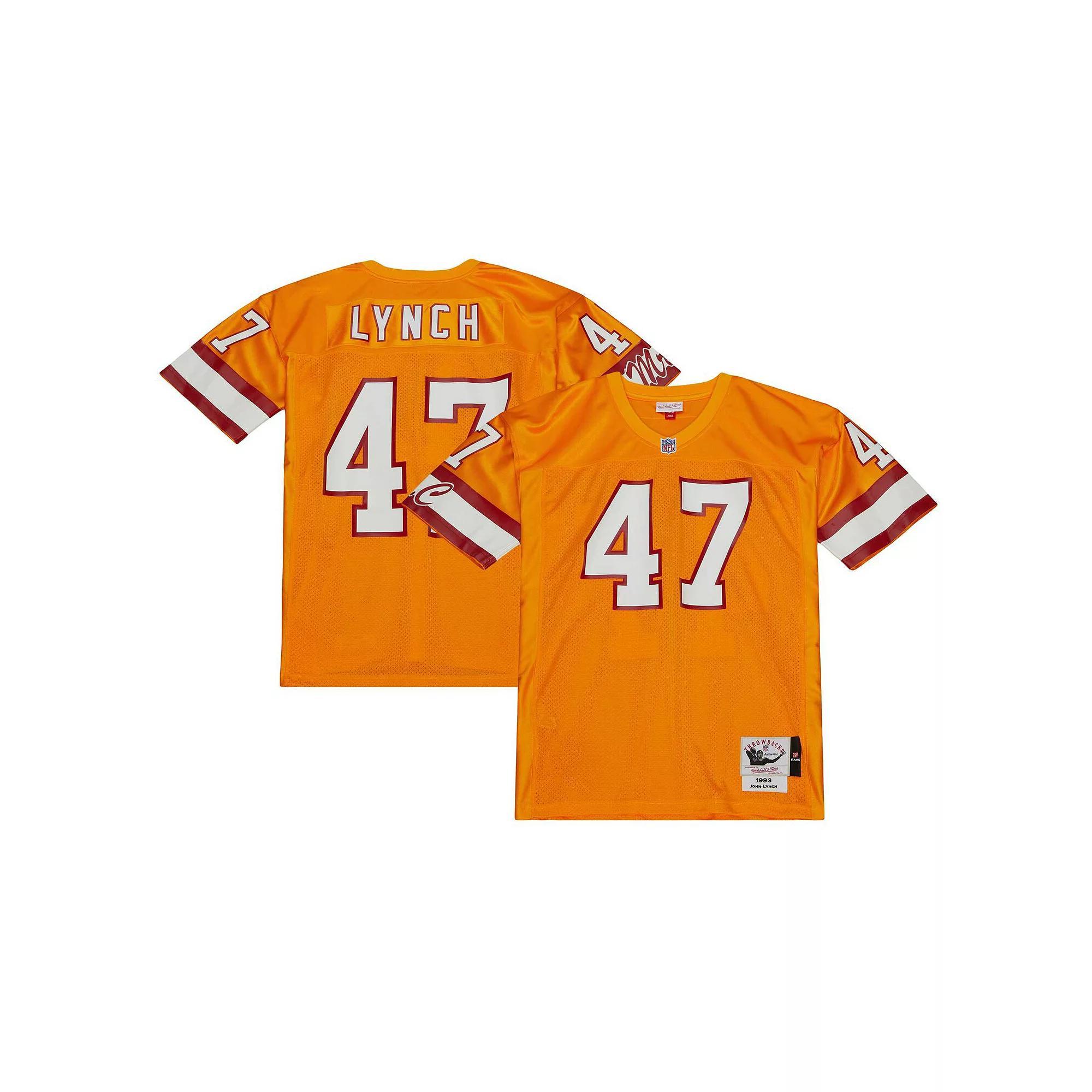 Men's Mitchell & Ness John Lynch Orange Tampa Bay Buccaneers 1993 Authentic Jersey, Size: 52 Product Image