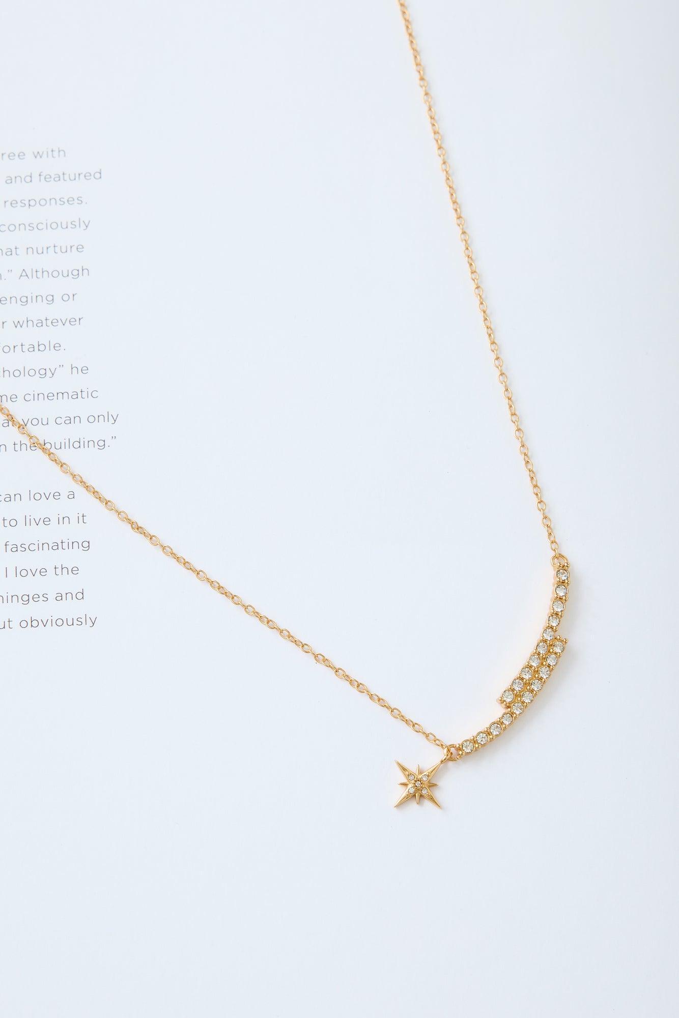 18k Gold Plated Star Landing Necklace Gold Product Image