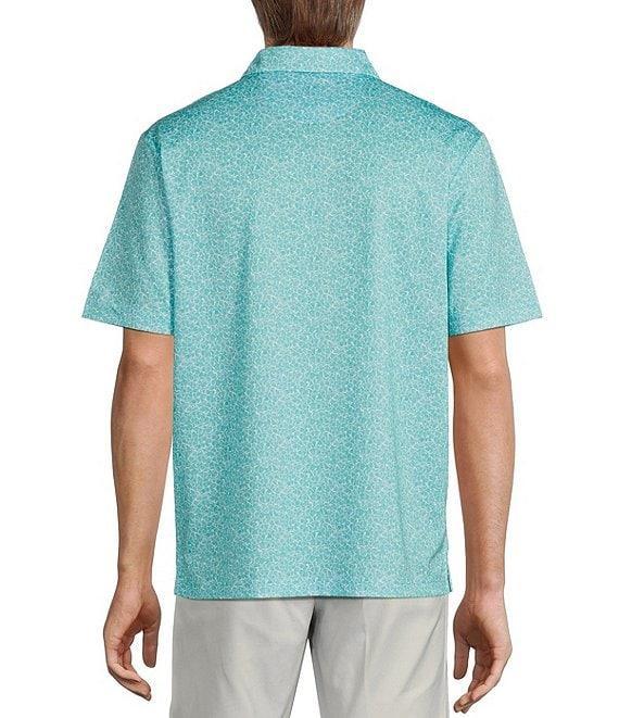 Roundtree & Yorke Big & Tall Performance Short Sleeve Stripe Print Polo Shirt Product Image