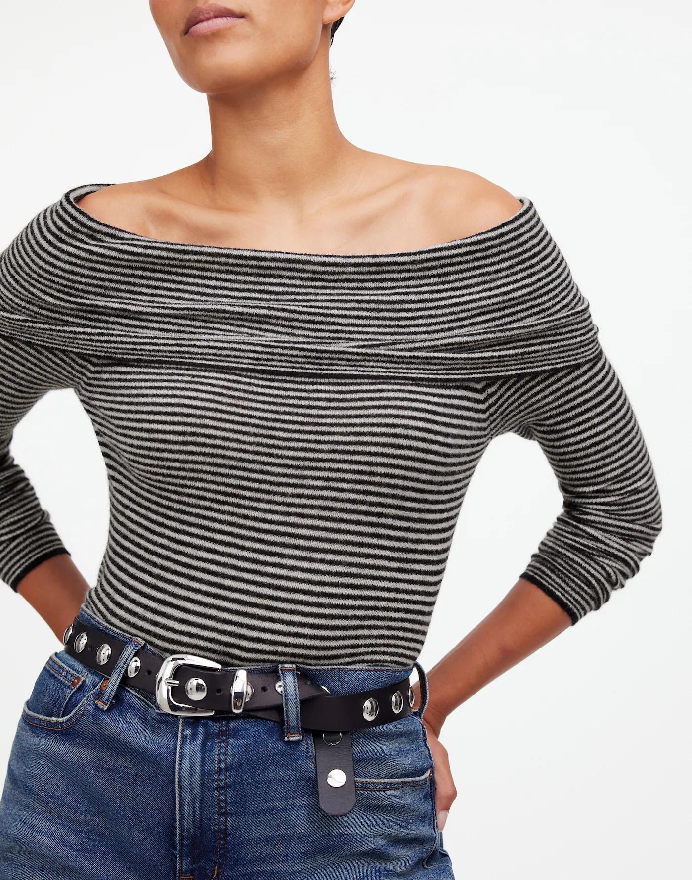 Alpaca-Blend Off-Shoulder Sweater Product Image