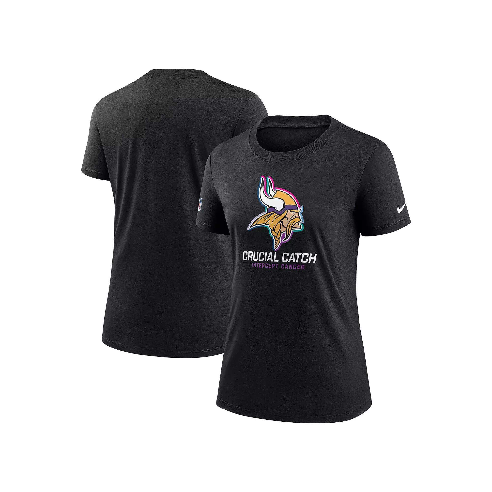 Women's Nike  Black Minnesota Vikings 2024 NFL Crucial Catch Tri-Blend T-Shirt, Size: XS Product Image