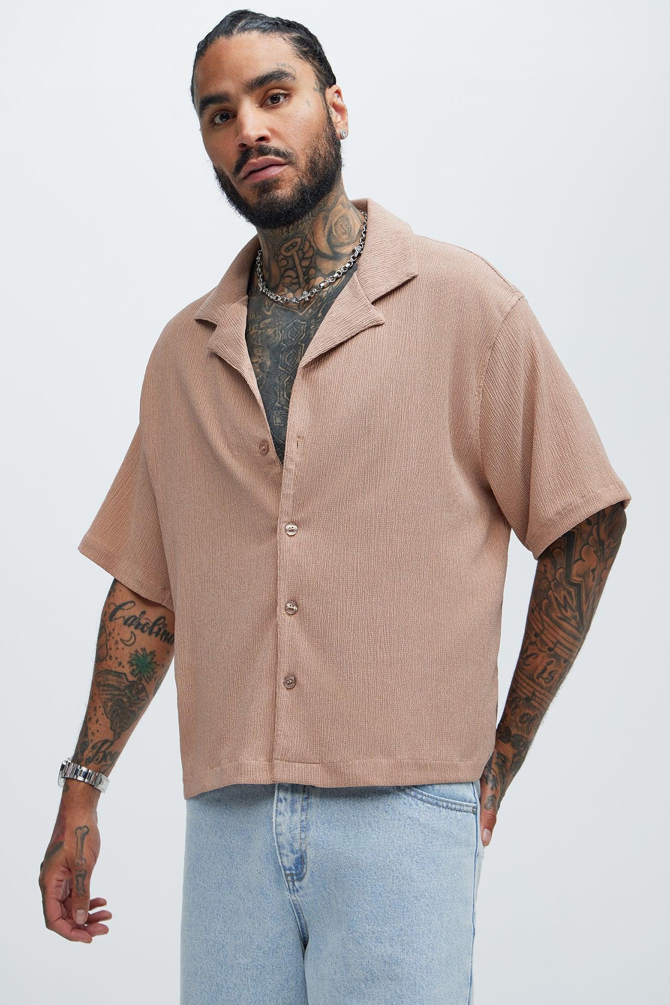 Jace Textured Shirt - Taupe Product Image