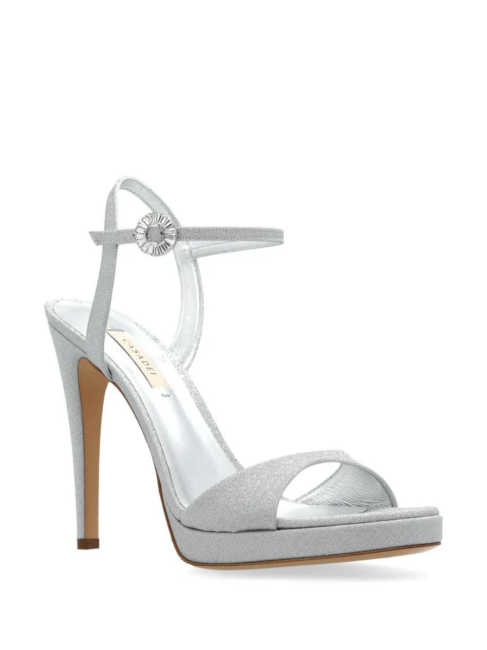 CASADEI 130mm Michelle Sandals In Silver Product Image