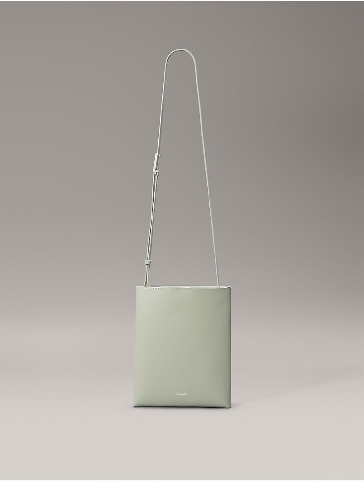 Calvin Klein Women's Line Leather Crossbody Bag - White Product Image