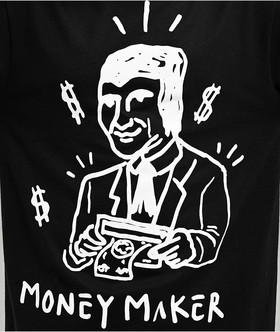 Real Buy Money Maker Black Long Sleeve T-Shirt Product Image