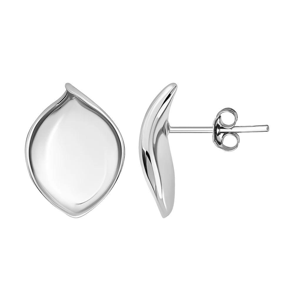 Aleure Precioso Polished Teardrop Post Earrings, Women's, Sterling Product Image
