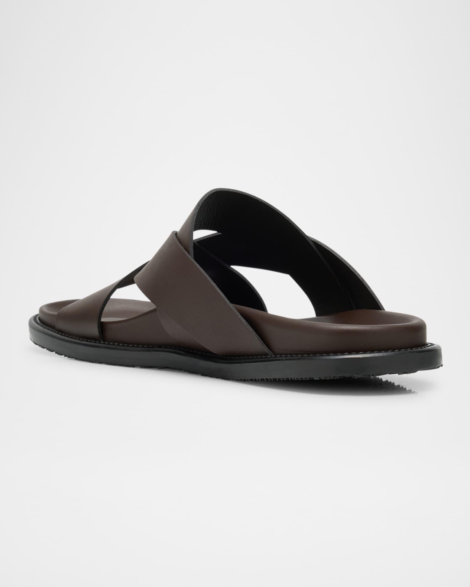 Men's Berkley Leather Criss-Cross Slide Sandals  Product Image